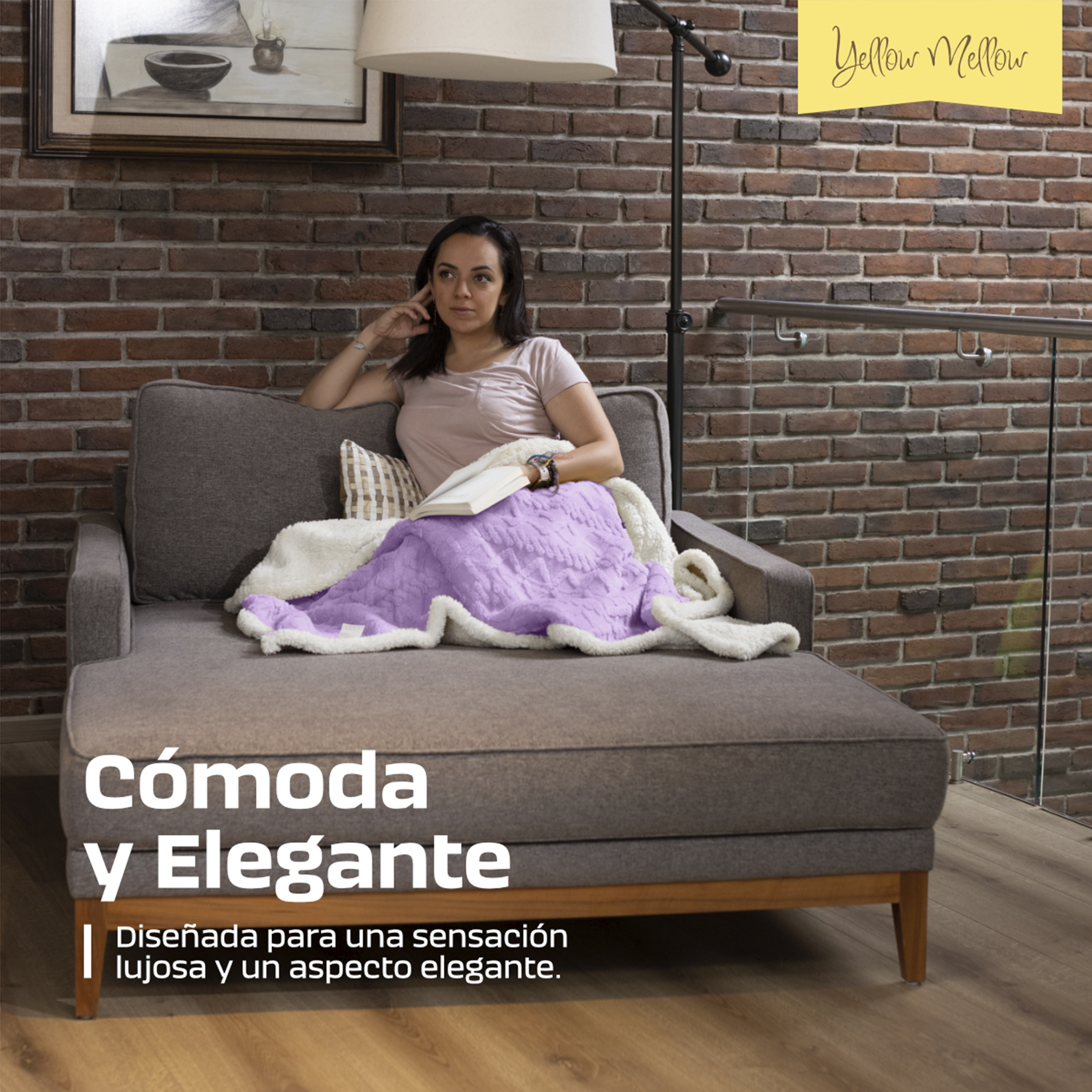 Foto 8 pulgar | Cobertor Cobija Aborregado Con Forro Polar Sherpa | Suave | Caliente | Ligera | Tamaño 150 X 100 Cm (Lila, 150 X 100 Cm