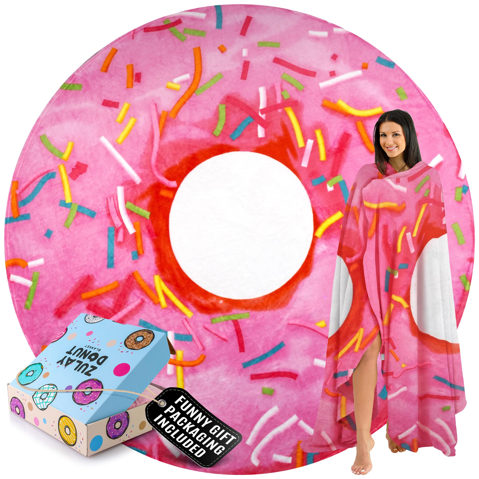 Foto 2 pulgar | Manta Zulay Giant Con Forma De Rosquilla Esmaltada De Doble Cara Para Adultos Y Niños - Venta Internacional.
