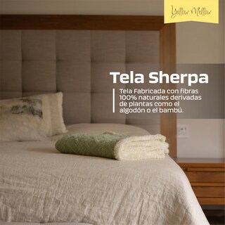 Foto 6 | Cobertor Cobija Aborregado Con Forro Polar Sherpa | Suave | Caliente | Ligera | Tamaño 150 X 100 Cm (Verde, 150 X 100