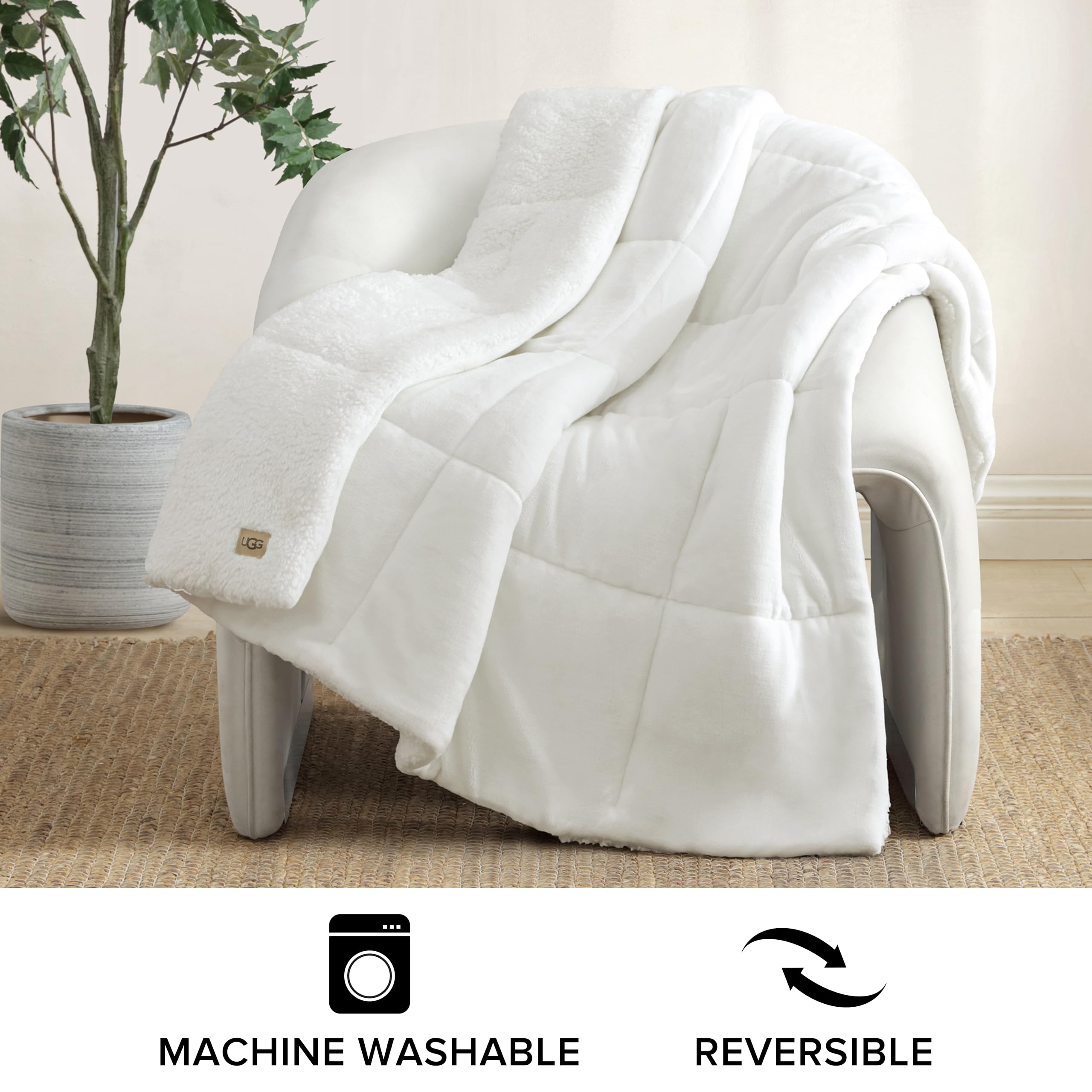 Foto 6 pulgar | Manta Ugg Nita de Forro Polar Reversible Suave Y Cálida 50 X 70 Cm - Venta Internacional