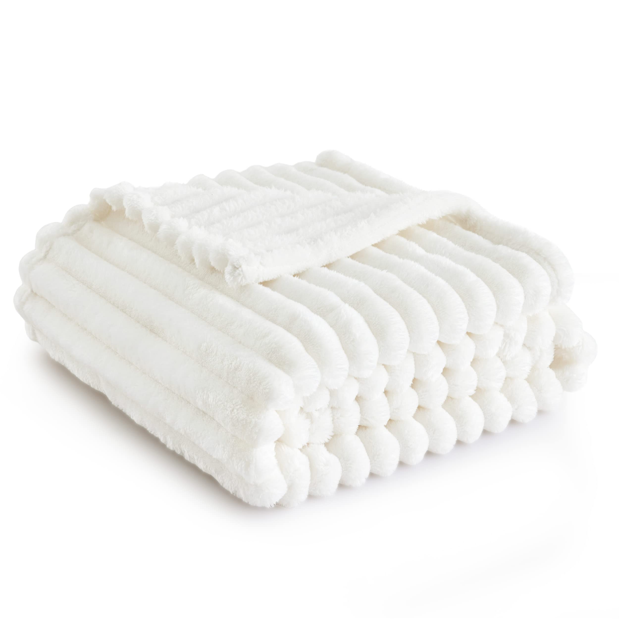 Manta Bedsure Gentlesoft Cozy, Blanca, 125 X 150 Cm - Venta Internacional.