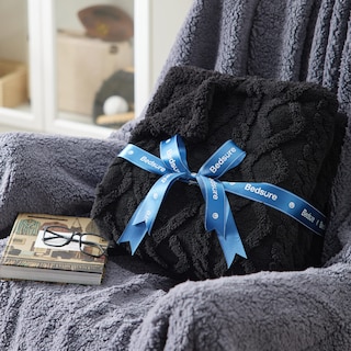 Foto 7 | Manta Bedsure Sherpa De Forro Polar Para Sofá, 130 X 150 Cm, Color Negro - Venta Internacional.