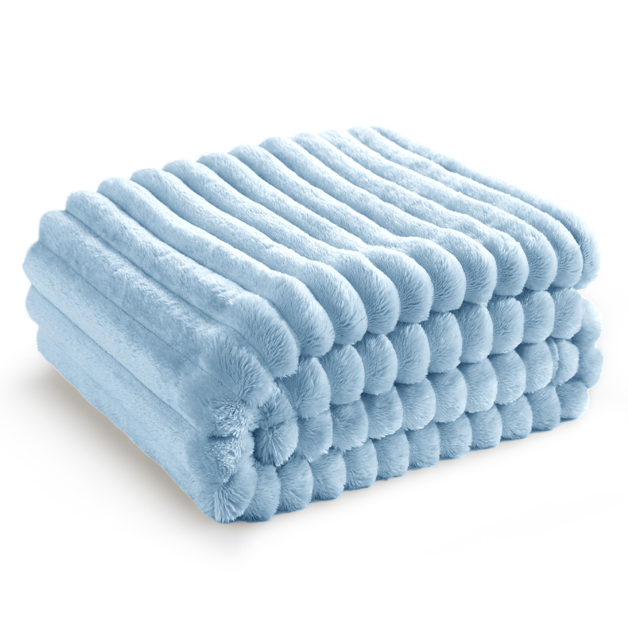 Foto 2 pulgar | Manta Bedsure De Forro Polar Azul Para Sofá Gentlesoft, 150 X 200 Cm - Venta Internacional.
