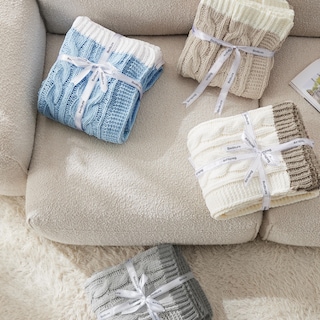 Foto 7 | Manta Bedsure, Tejido Trenzado De Chenilla, Punto Grueso, Color Beige - Venta Internacional.