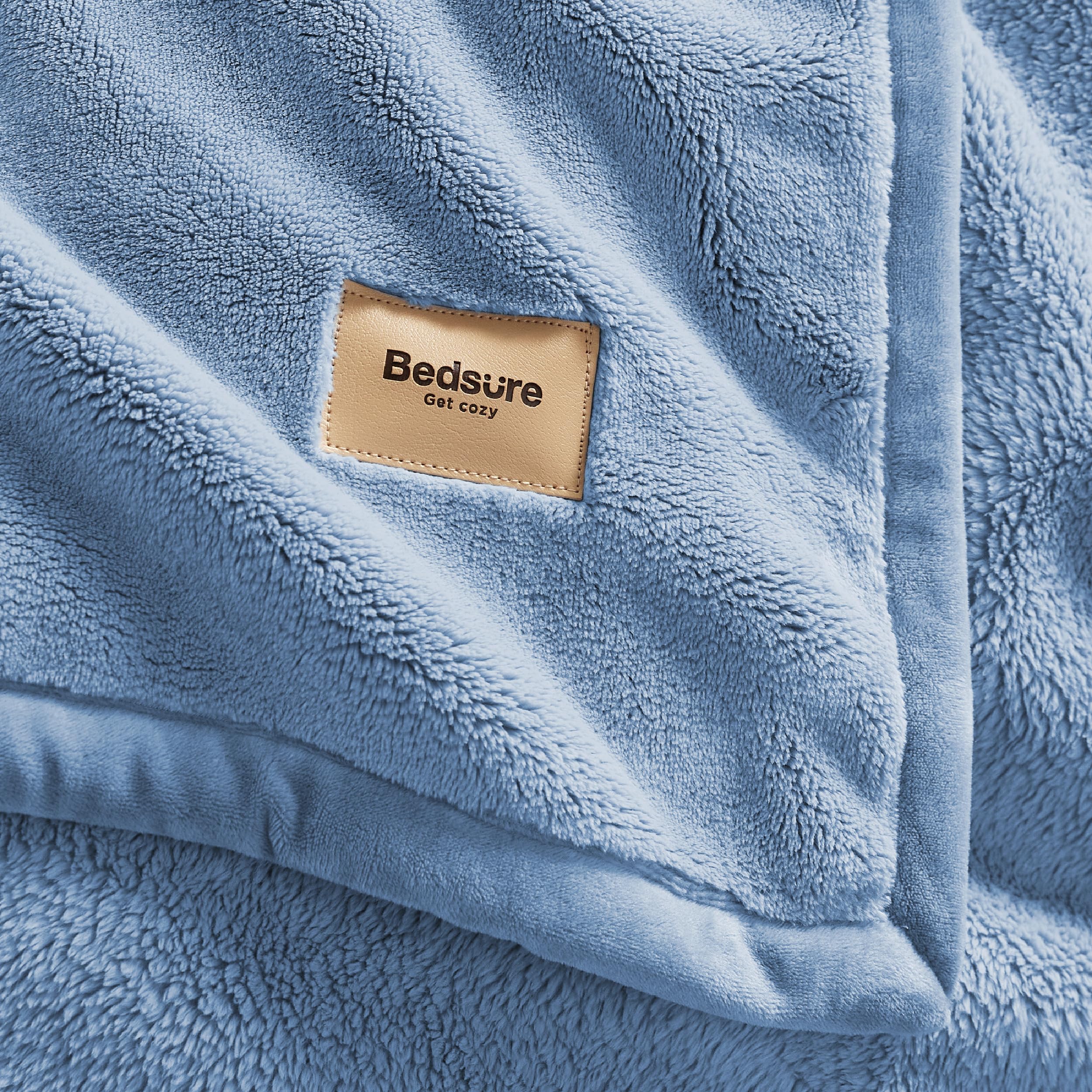 Foto 6 pulgar | Manta De Cama Gruesa De 500 G/m², Antiestática, Para Invierno, Color Azul Ashley - Venta Internacional.
