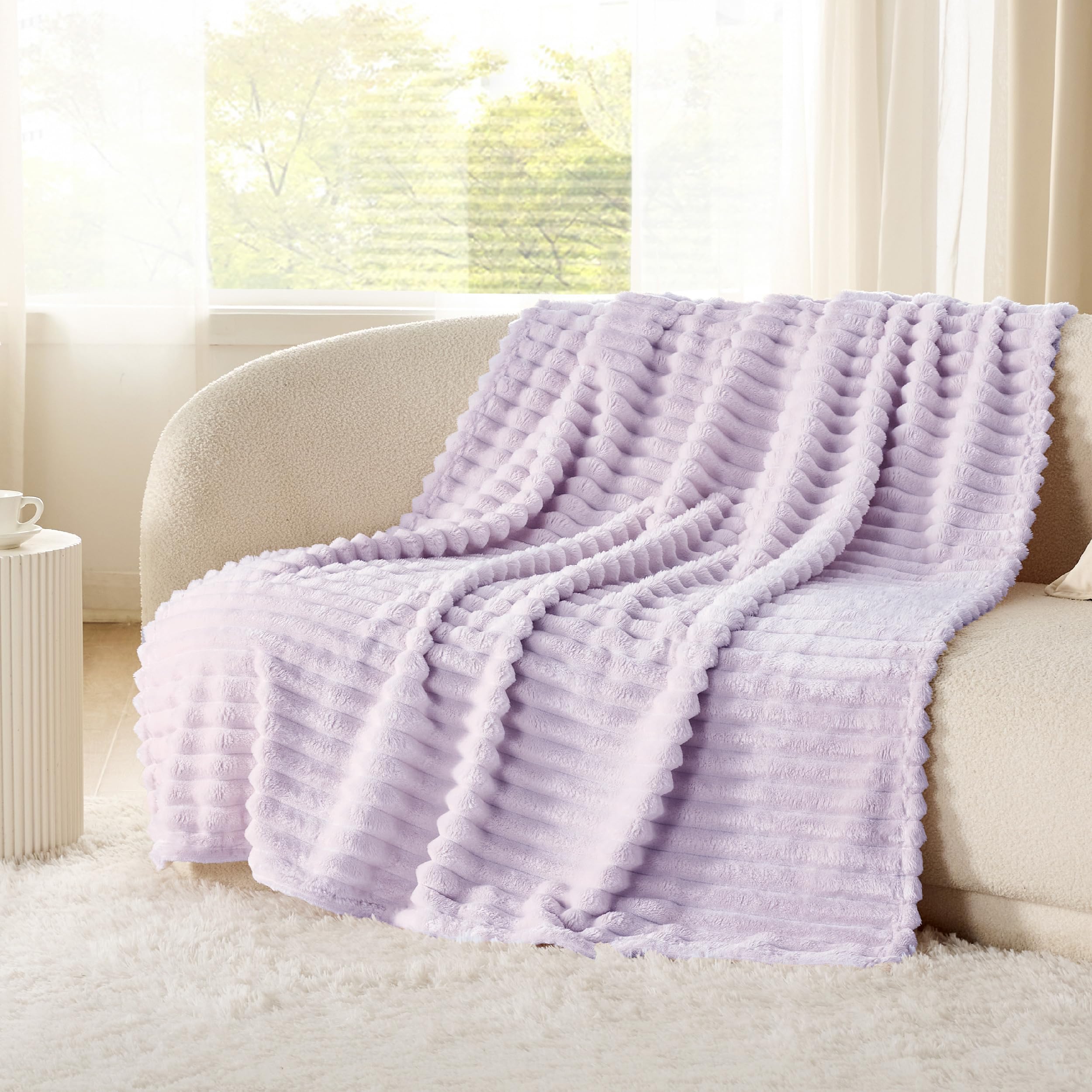 Foto 3 pulgar | Manta Bedsure Lavender Fog, Forro Polar Para Sofá, 150 X 200 Cm - Venta Internacional.