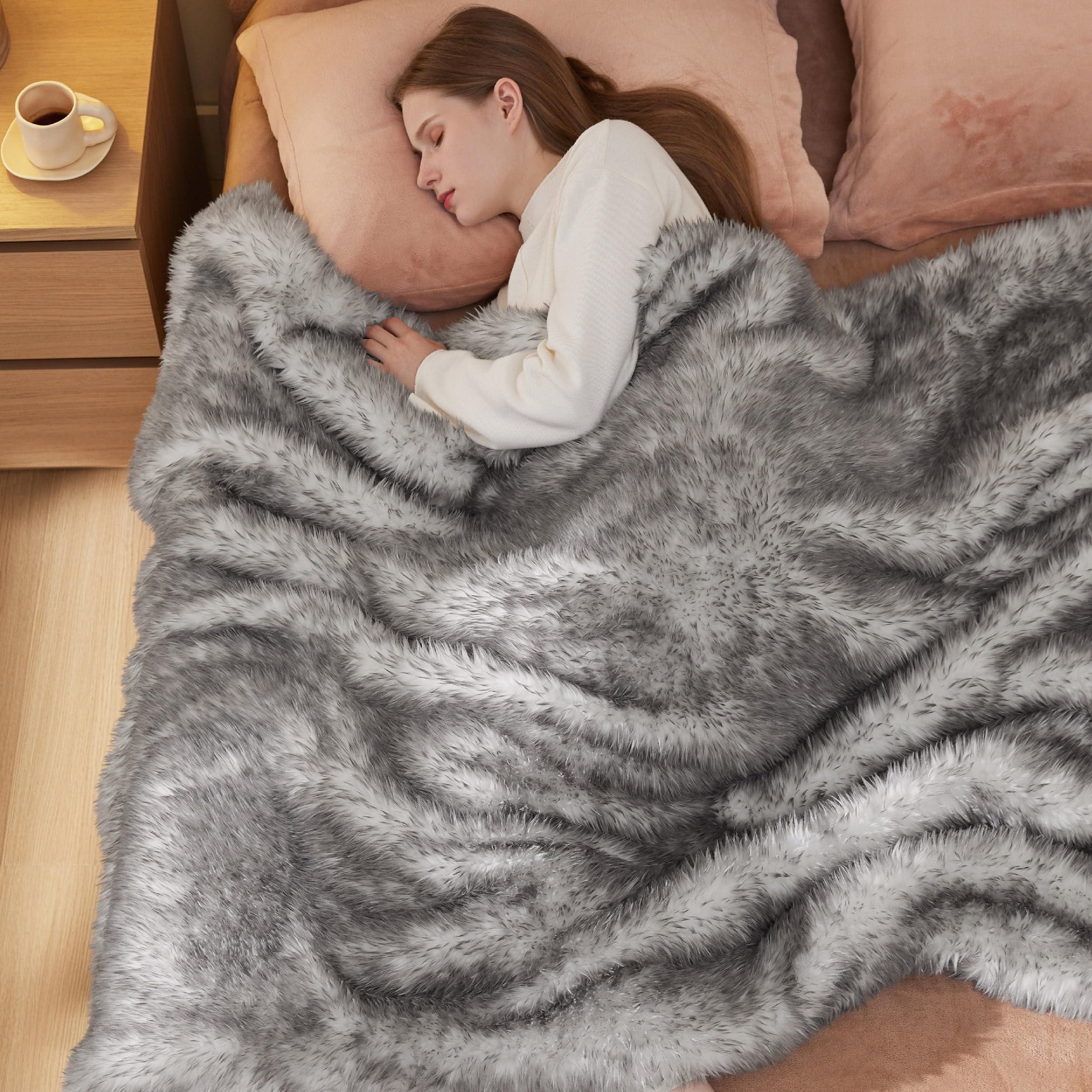 Foto 1 | Manta Bedsure De Piel Sintética Suave Y Esponjosa, 50 X 70 Pulgadas, Gris, Para Sofá - Venta Internacional.