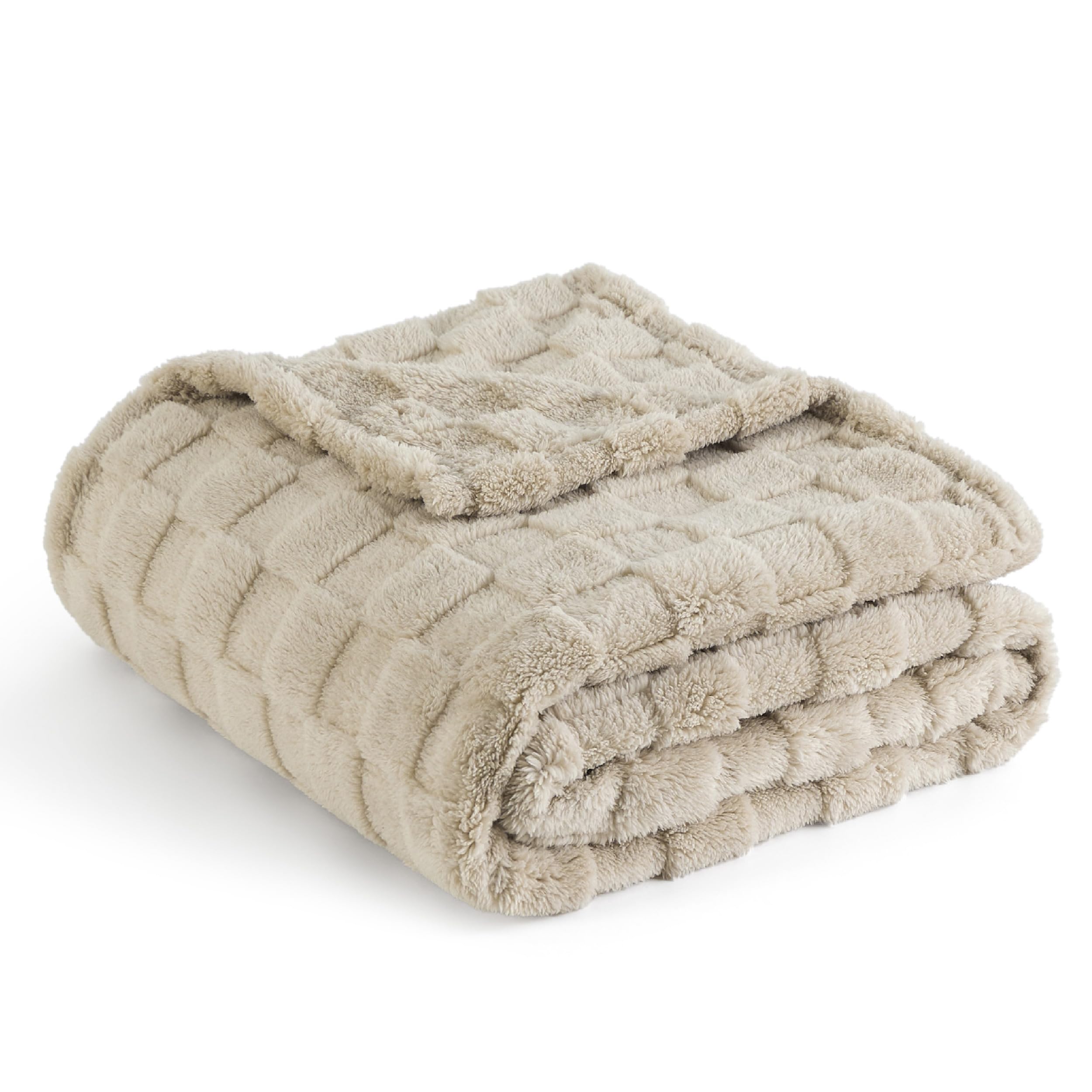 Foto 2 pulgar | Manta Bedsure De Forro Polar Marrón Claro Para Sofá, 130 X 150 Cm - Venta Internacional.