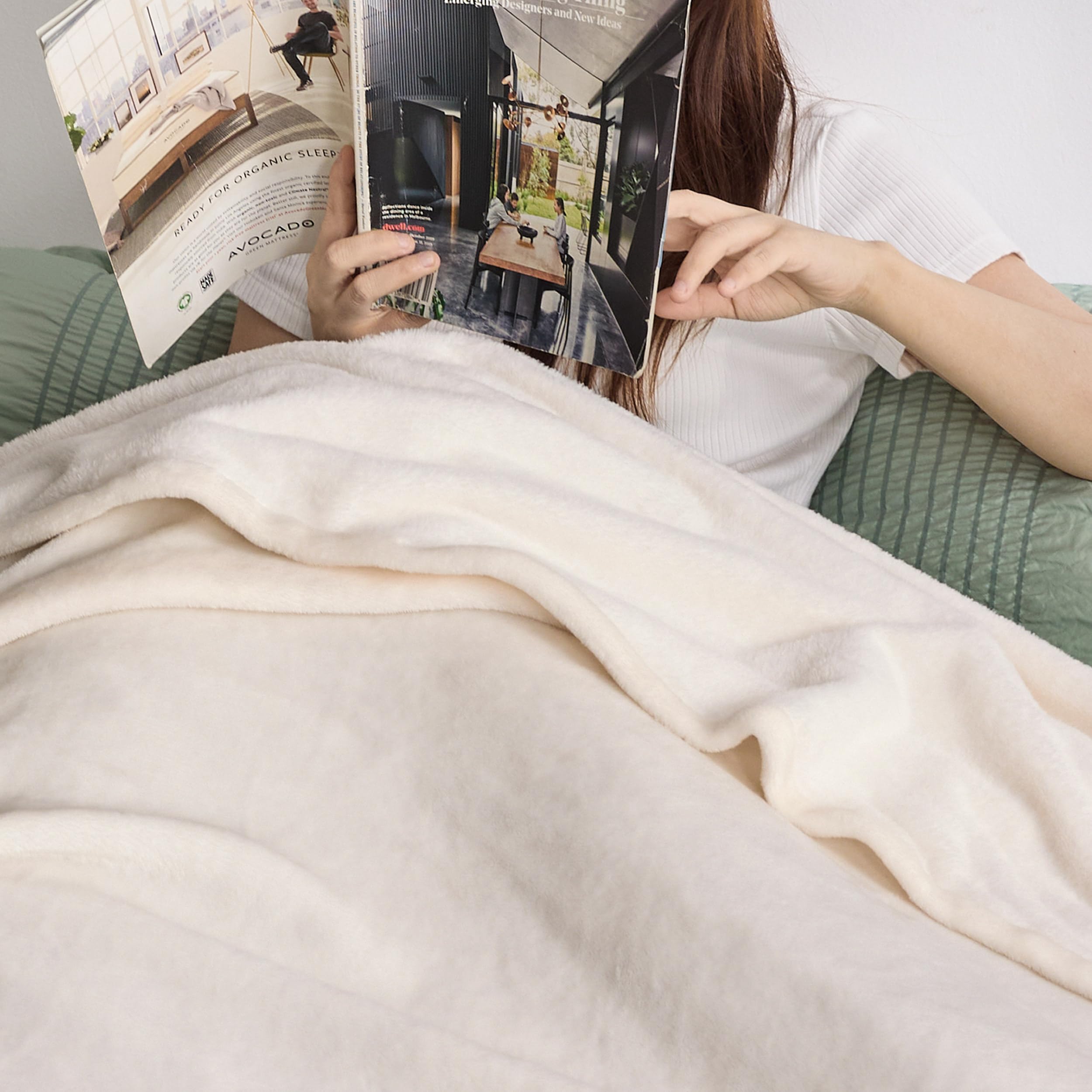 Foto 3 pulgar | Forro Polar Blanket Bedsure, Talla Queen, Color Crema - Venta Internacional.