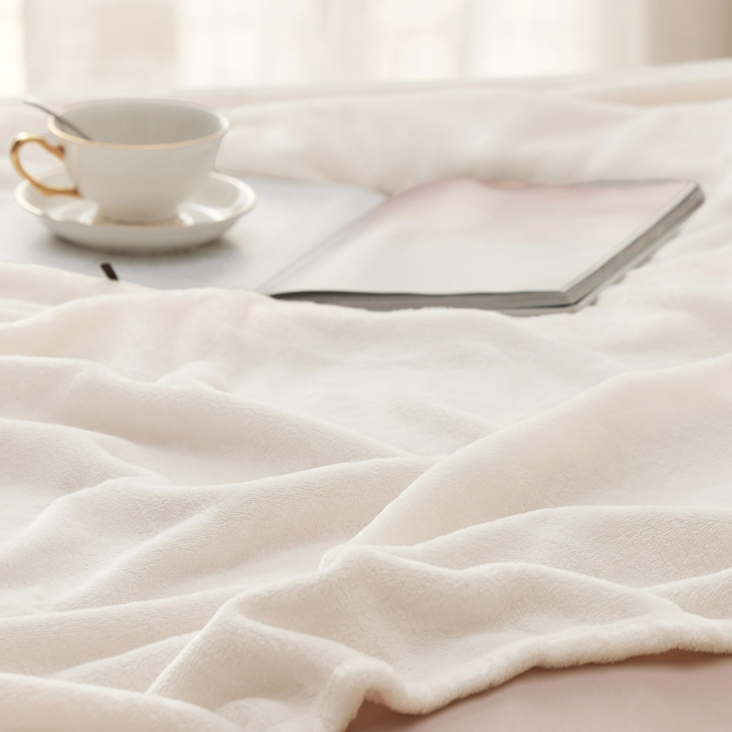 Foto 5 pulgar | Forro Polar Blanket Bedsure, Talla Queen, Color Crema - Venta Internacional.