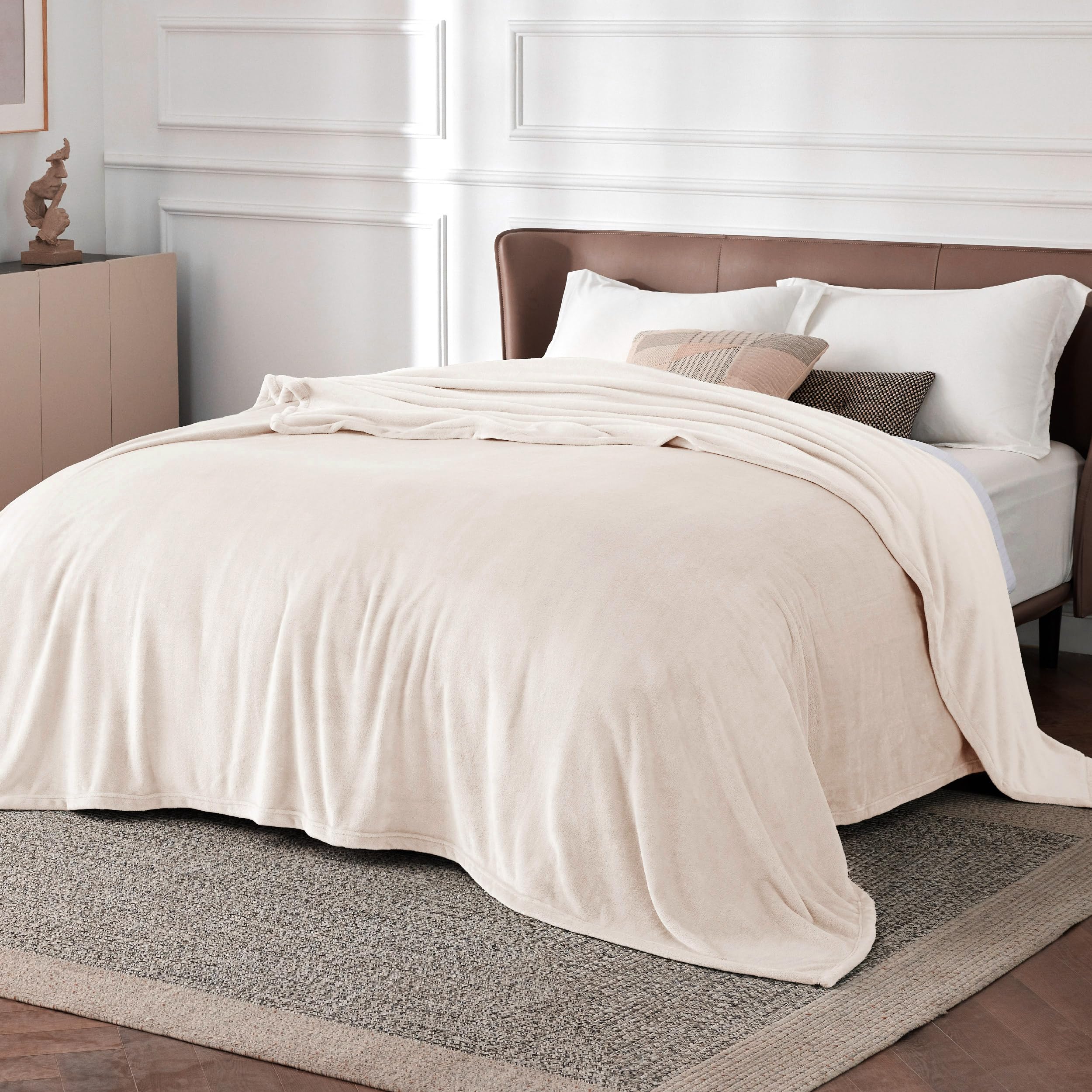 Foto 6 pulgar | Forro Polar Blanket Bedsure, Talla Queen, Color Crema - Venta Internacional.