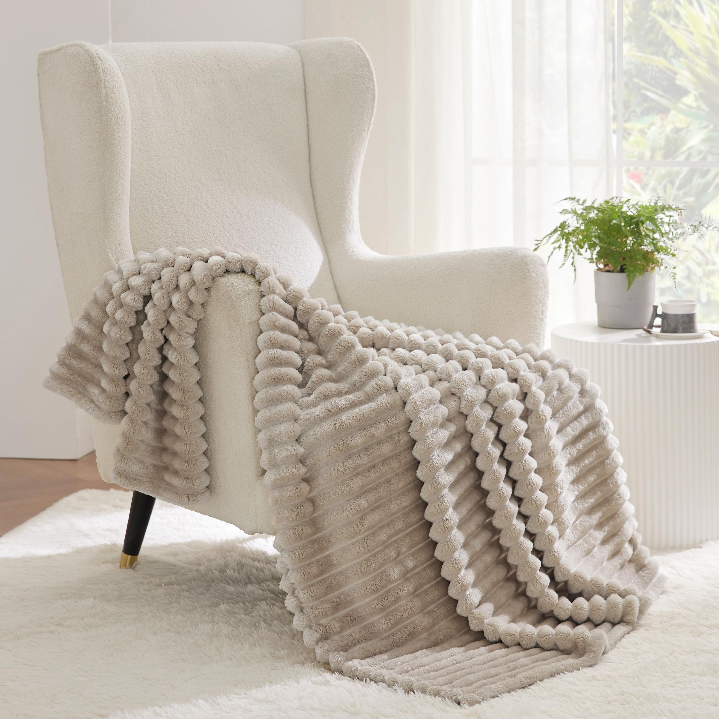 Foto 2 | Manta Bedsure Twin Xl, Suave Y Acogedora, De Lino Suave, 170 X 230 Cm - Venta Internacional.