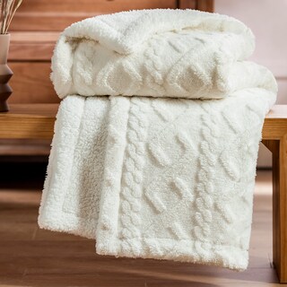Foto 1 | Manta Bedsure Sherpa De Forro Polar, Tamaño Doble, 150 X 200 Cm, Color Crema - Venta Internacional.