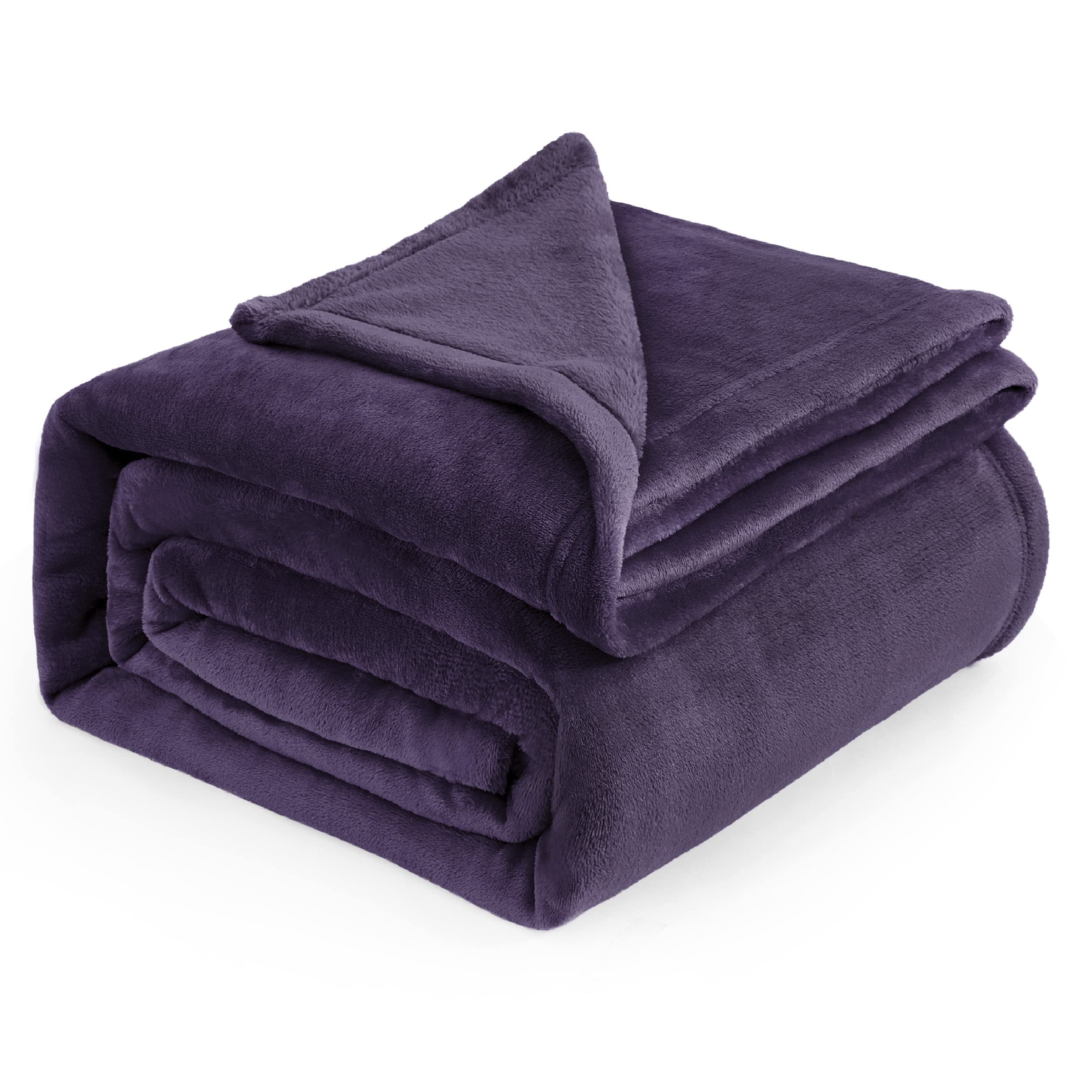 Manta Bedsure, Forro Polar Morado, Tamaño King, 274 X 229 Cm, Microfibra - Venta Internacional.