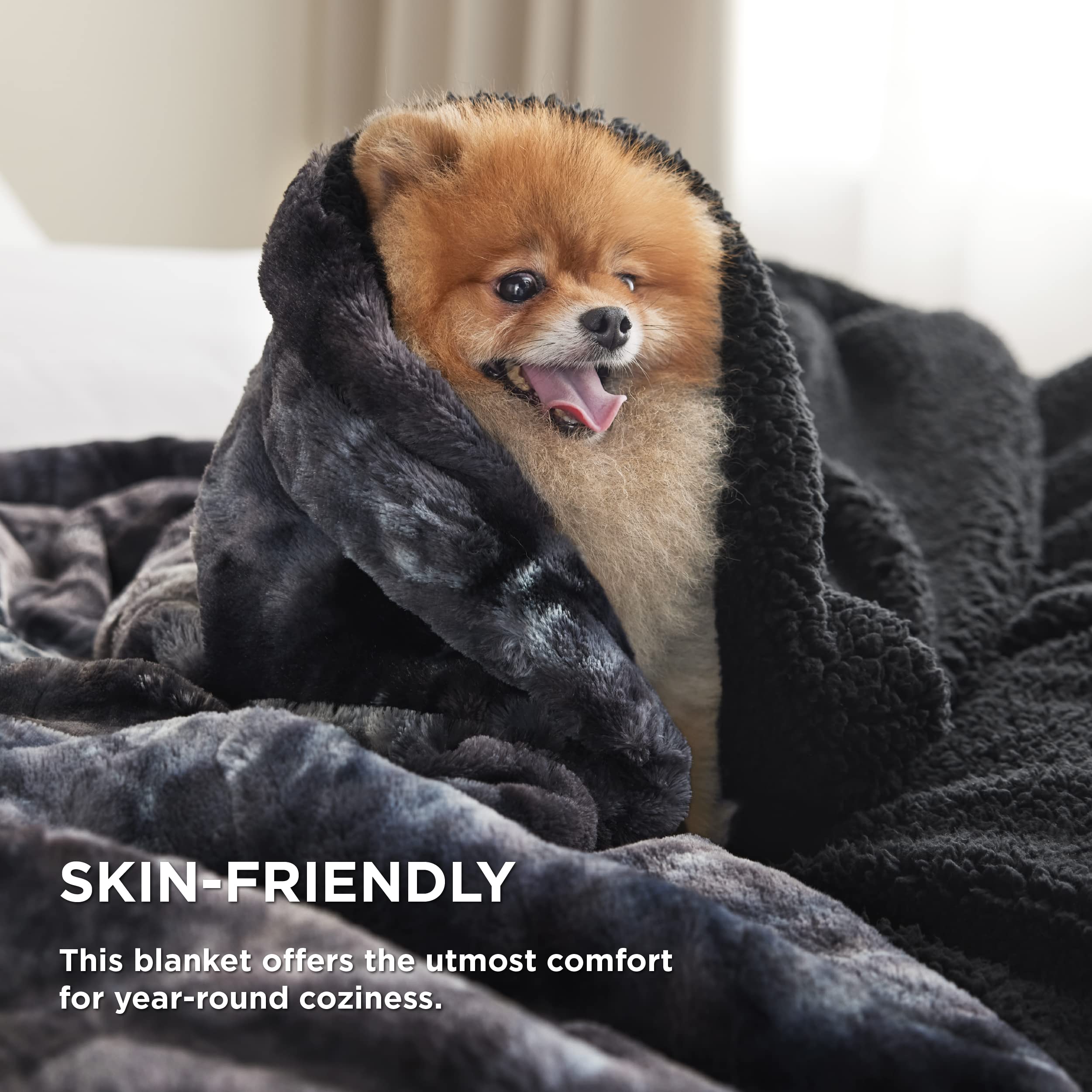 Foto 3 | Manta De Piel Sintética Sherpa De Blanket Bedsure, Cálida Y Acogedora, 130 X 150 Cm - Venta Internacional.