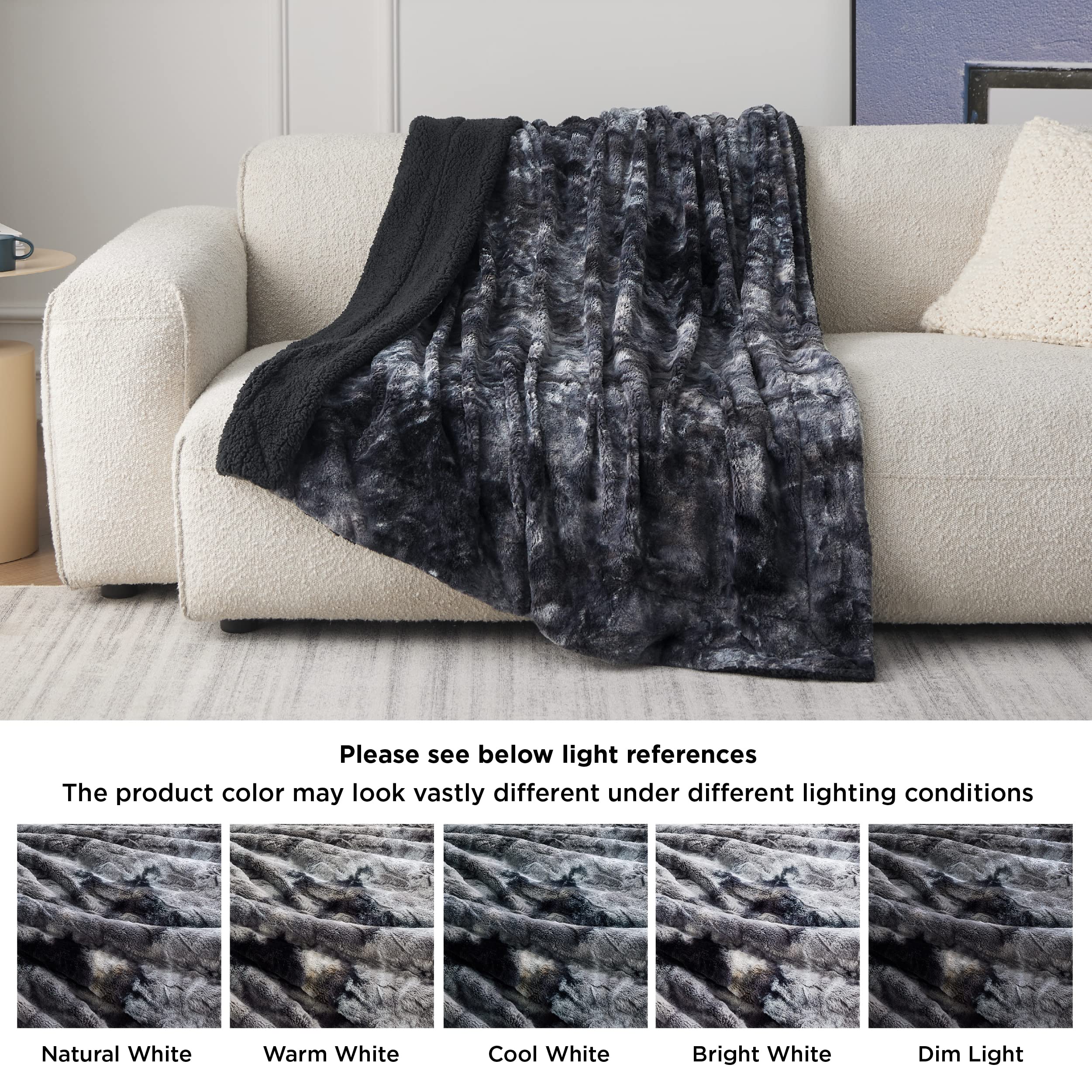 Foto 6 | Manta De Piel Sintética Sherpa De Blanket Bedsure, Cálida Y Acogedora, 130 X 150 Cm - Venta Internacional.
