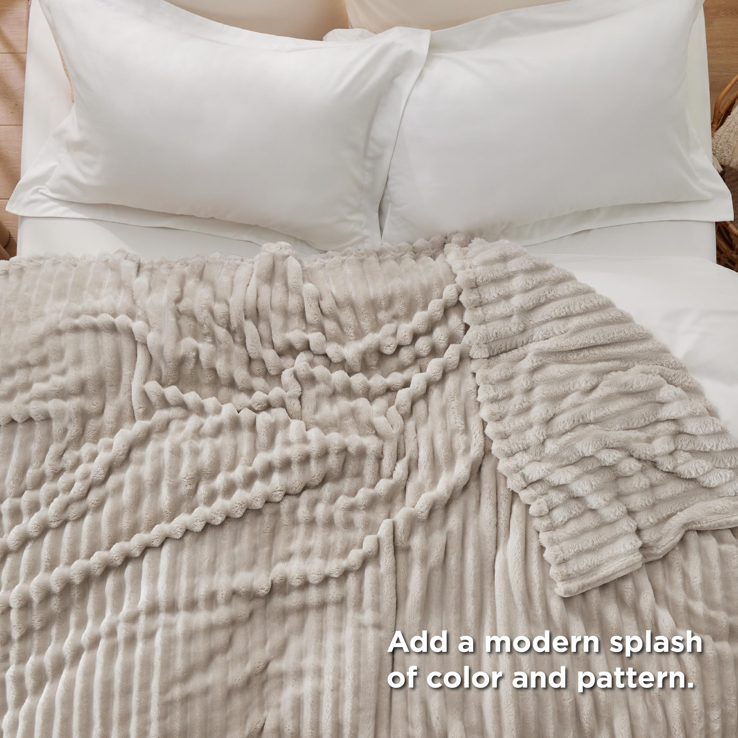 Foto 6 pulgar | Manta Bedsure, Suave Y Acogedora, De Lino, Tamaño King, 275 X 230 Cm - Venta Internacional.