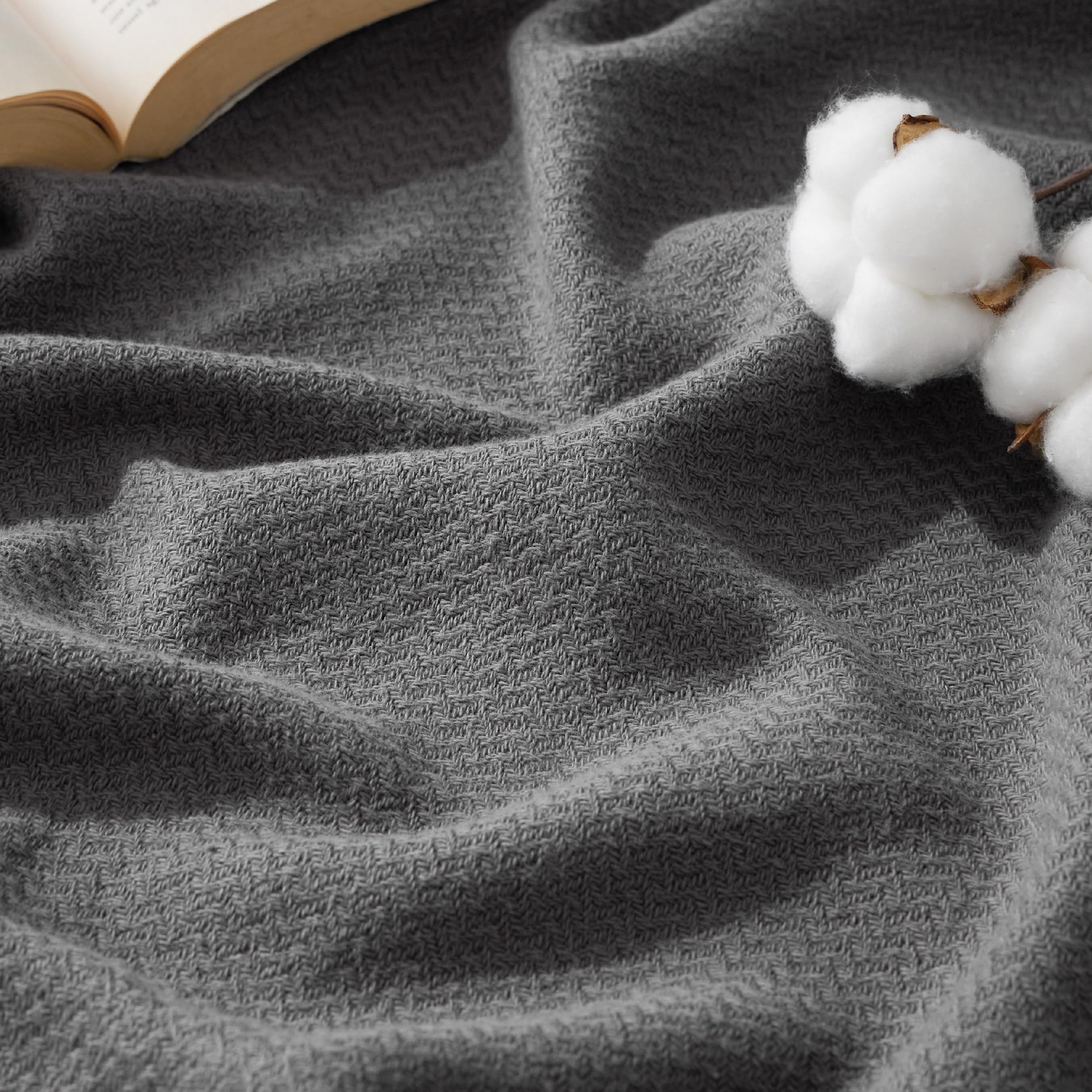 Foto 3 pulgar | Manta de Cama Queen Gris 100% Algodón 230 X 230 cm - Venta Internacional