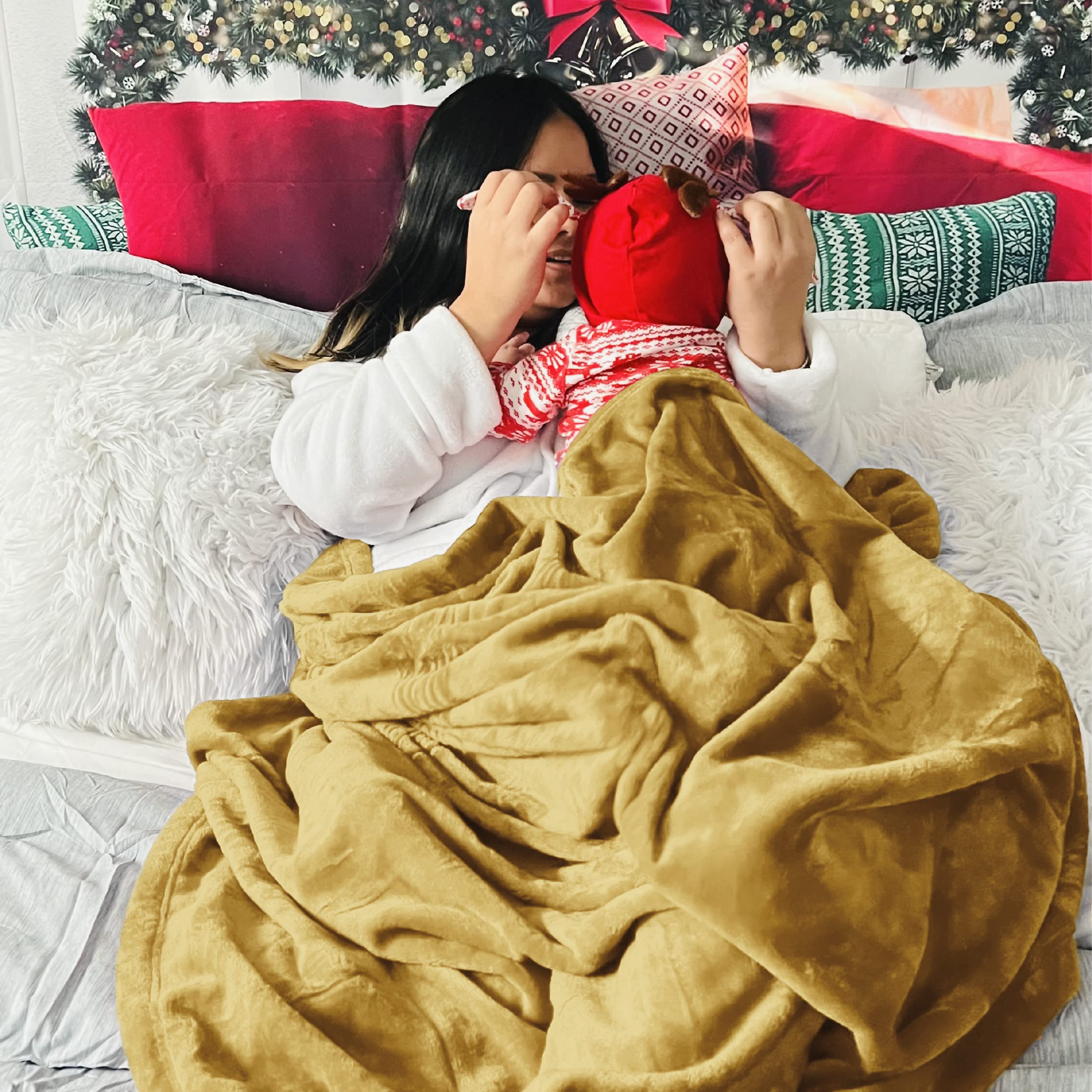 Foto 5 | Manta Polar Para Cama, Color Amarillo, 300 G/m², Suave, 130 X 180 Cm - Venta Internacional.