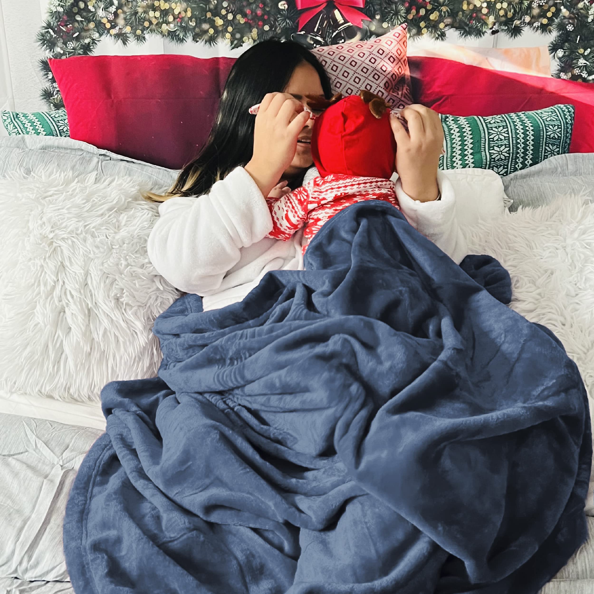 Foto 6 pulgar | Manta Polar Blanket Bedsure Xl, Color Azul Mineral, 300 G/m², 130 X 180 Cm - Venta Internacional.