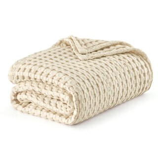 Foto 1 | Manta Bedsure Cooling De Algodón Con Forma De Gofre, Tamaño King, Color Beige - Venta Internacional.