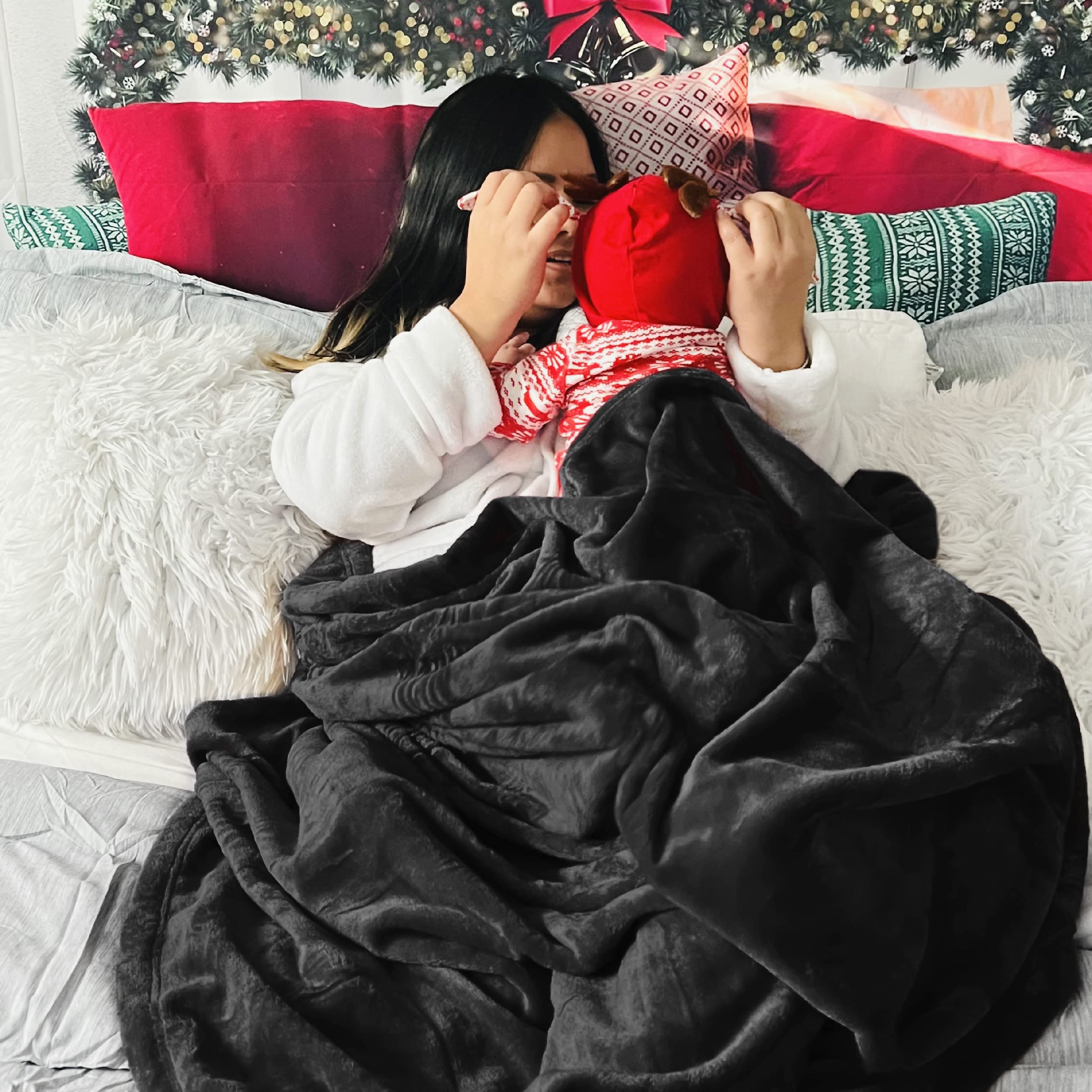 Foto 6 pulgar | Blanket Bedsure Fleece King Size, Forro Polar De Franela Negra - Venta Internacional.