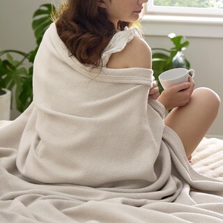 Foto 1 | Manta De Cama, 100% Algodón, Doble, Talla Xl, Lino, Color Beige - Venta Internacional.