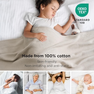 Foto 2 | Manta De Cama, 100% Algodón, Doble, Talla Xl, Lino, Color Beige - Venta Internacional.
