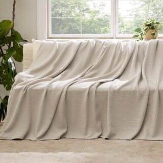 Foto 5 | Manta De Cama, 100% Algodón, Doble, Talla Xl, Lino, Color Beige - Venta Internacional.