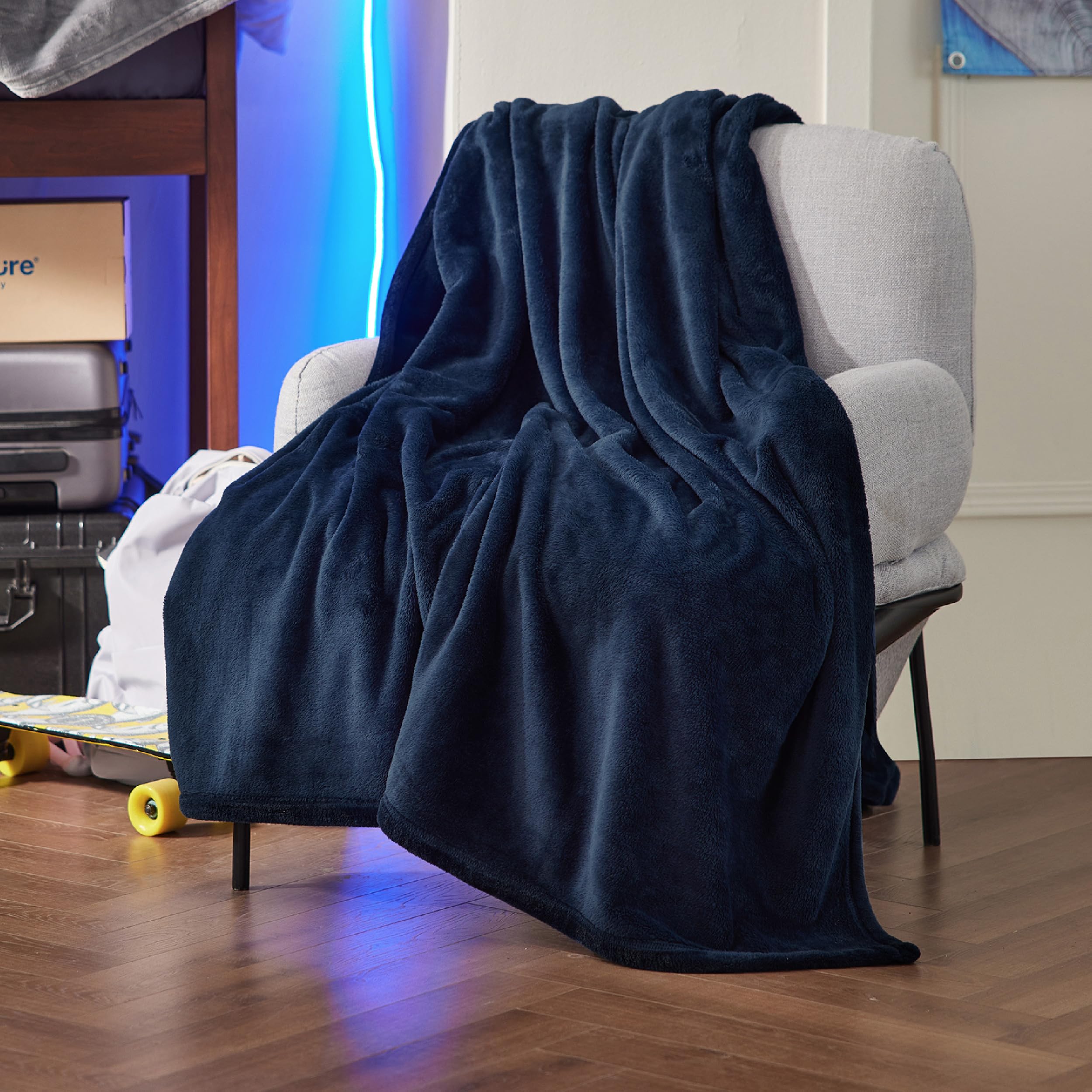 Foto 2 pulgar | Manta Polar Bedsure Twin Xl, Ligera, Azul Marino, 170 X 230 Cm - Venta Internacional.