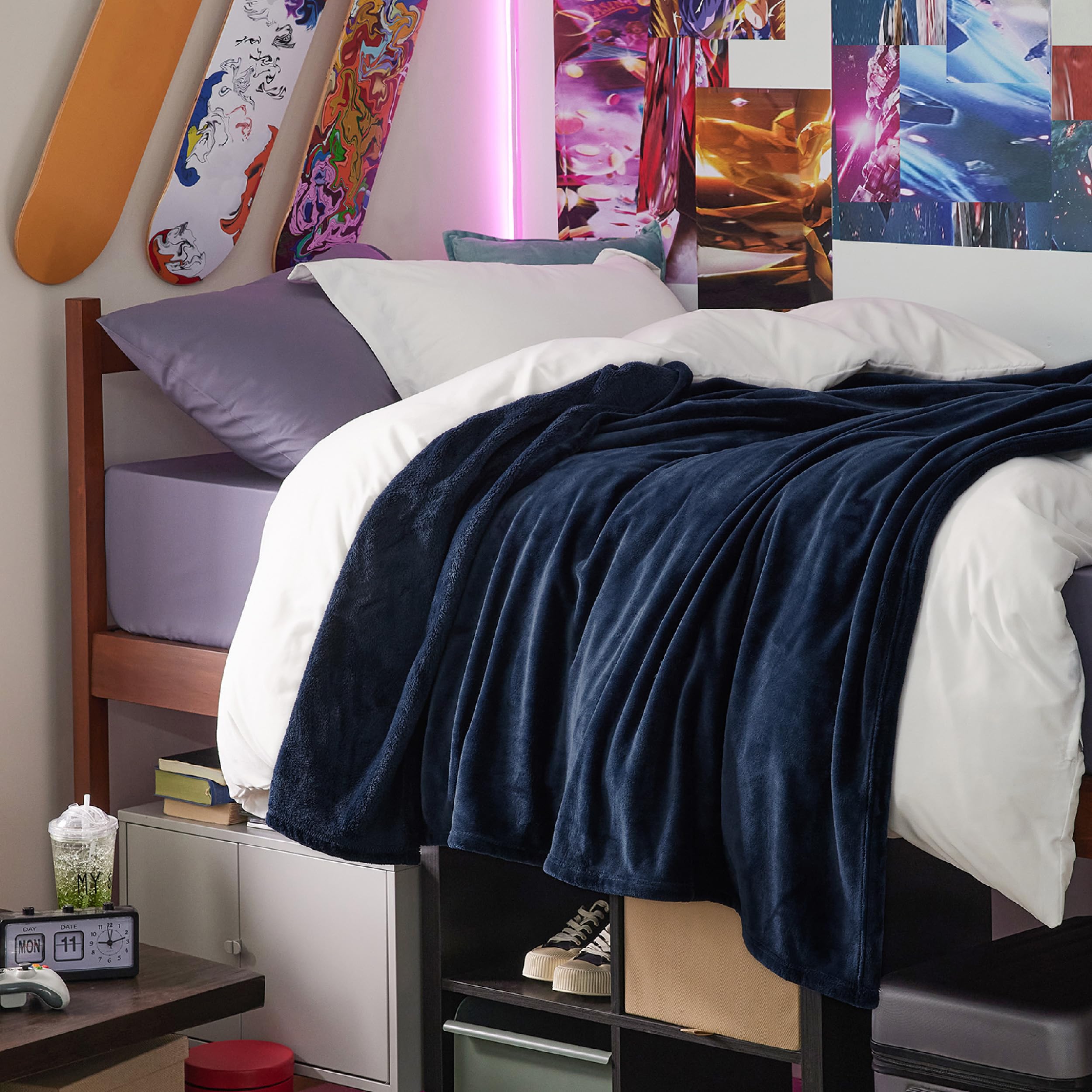 Foto 4 pulgar | Manta Polar Bedsure Twin Xl, Ligera, Azul Marino, 170 X 230 Cm - Venta Internacional.