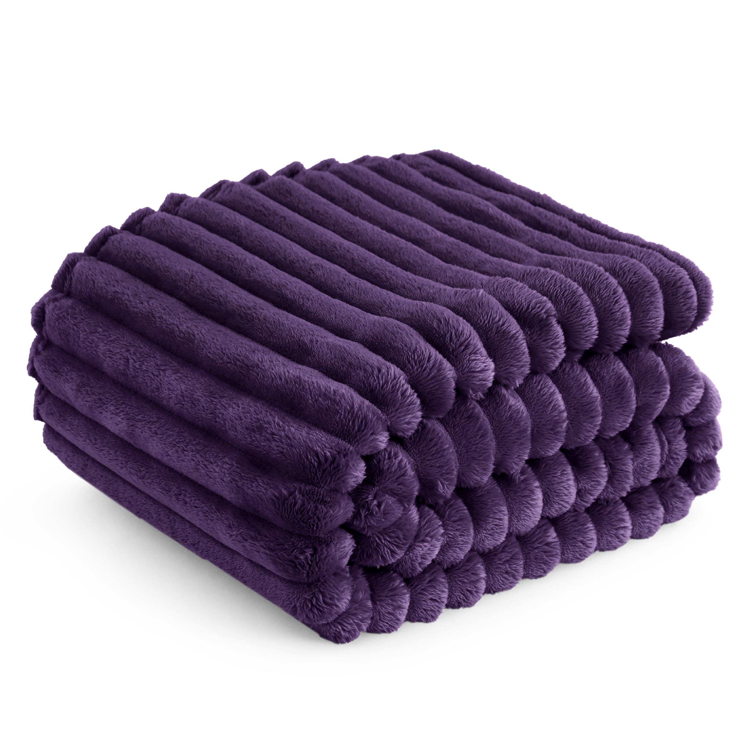 Foto 2 pulgar | Manta De Cama, Color Morado, Suave Y Acogedora, 130 X 180 Cm - Venta Internacional.