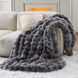 Foto 2 | Manta Bedsure De Piel Sintética Suave Y Esponjosa, 50 X 70 Pulgadas, Gris - Venta Internacional.