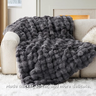 Foto 6 | Manta Bedsure De Piel Sintética Suave Y Esponjosa, 50 X 70 Pulgadas, Gris - Venta Internacional.