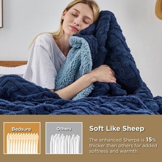 Foto 3 | Manta De Cama Sherpa, Tamaño King, Forro Polar, Suave Y Acogedora Para Invierno - Venta Internacional.