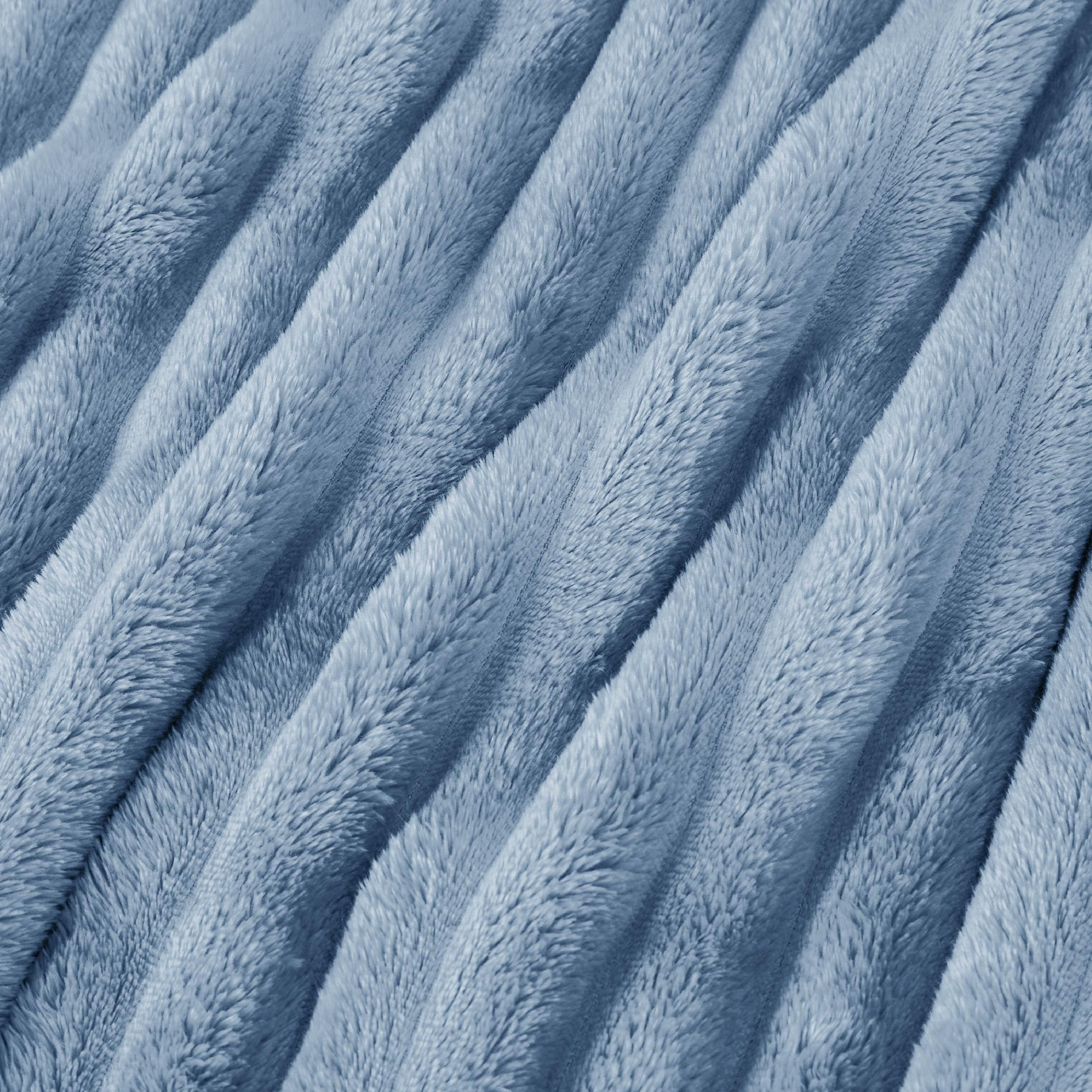 Foto 8 pulgar | Manta Bedsure Queen Gentlesoft Acogedora, Forro Polar De Franela, Azul Ashley - Venta Internacional.