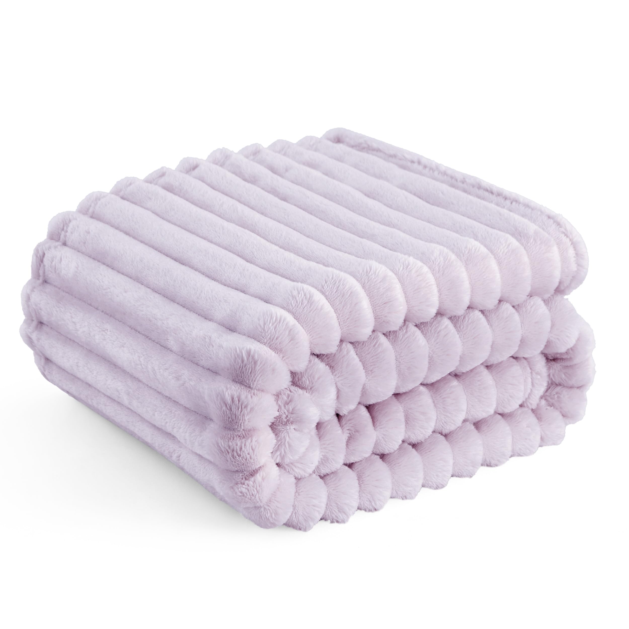 Manta Bedsure Lavender Fog, Forro Polar Para Sofá, 130 X 150 Cm - Venta Internacional.