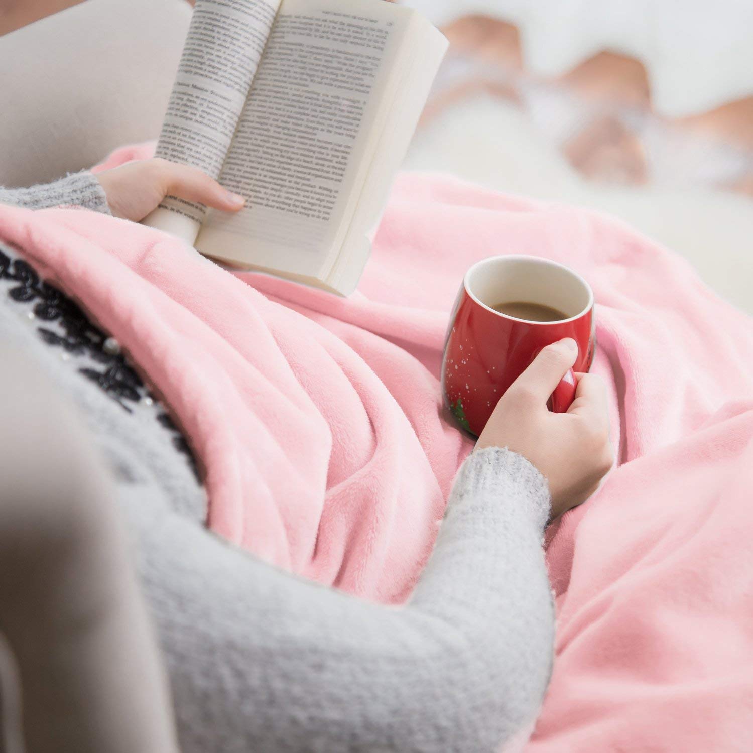 Foto 3 | Blanket Bedsure Fleece Queen, Forro Polar De Franela Rosa, 230 X 230 Cm - Venta Internacional.