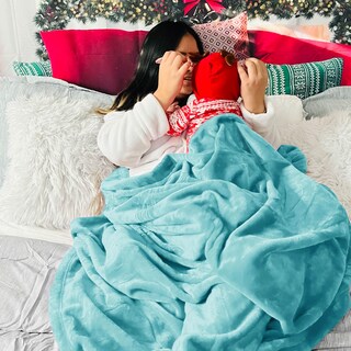Foto 6 | Manta Polar para Cama Tamaño King Azul 275 x 230 cm - Venta Internacional