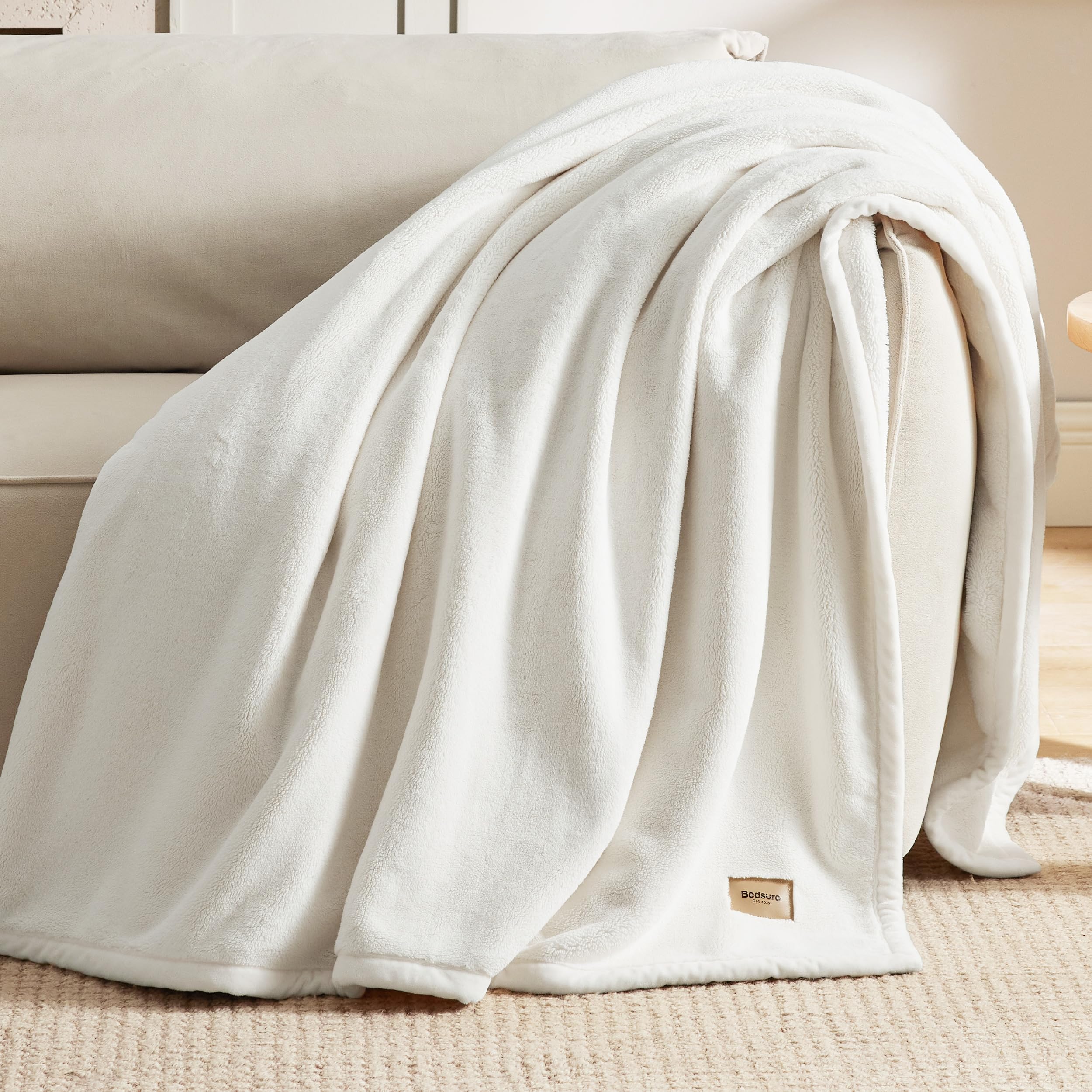 Foto 7 pulgar | Manta Gruesa Para Invierno, Cálida Y Acogedora, De 66 X 90 Pulgadas, Color Crema - Venta Internacional.