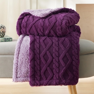 Foto 1 | Manta Bedsure Sherpa De Forro Polar Para Sofá, 150 X 200 Cm, Color Morado - Venta Internacional.