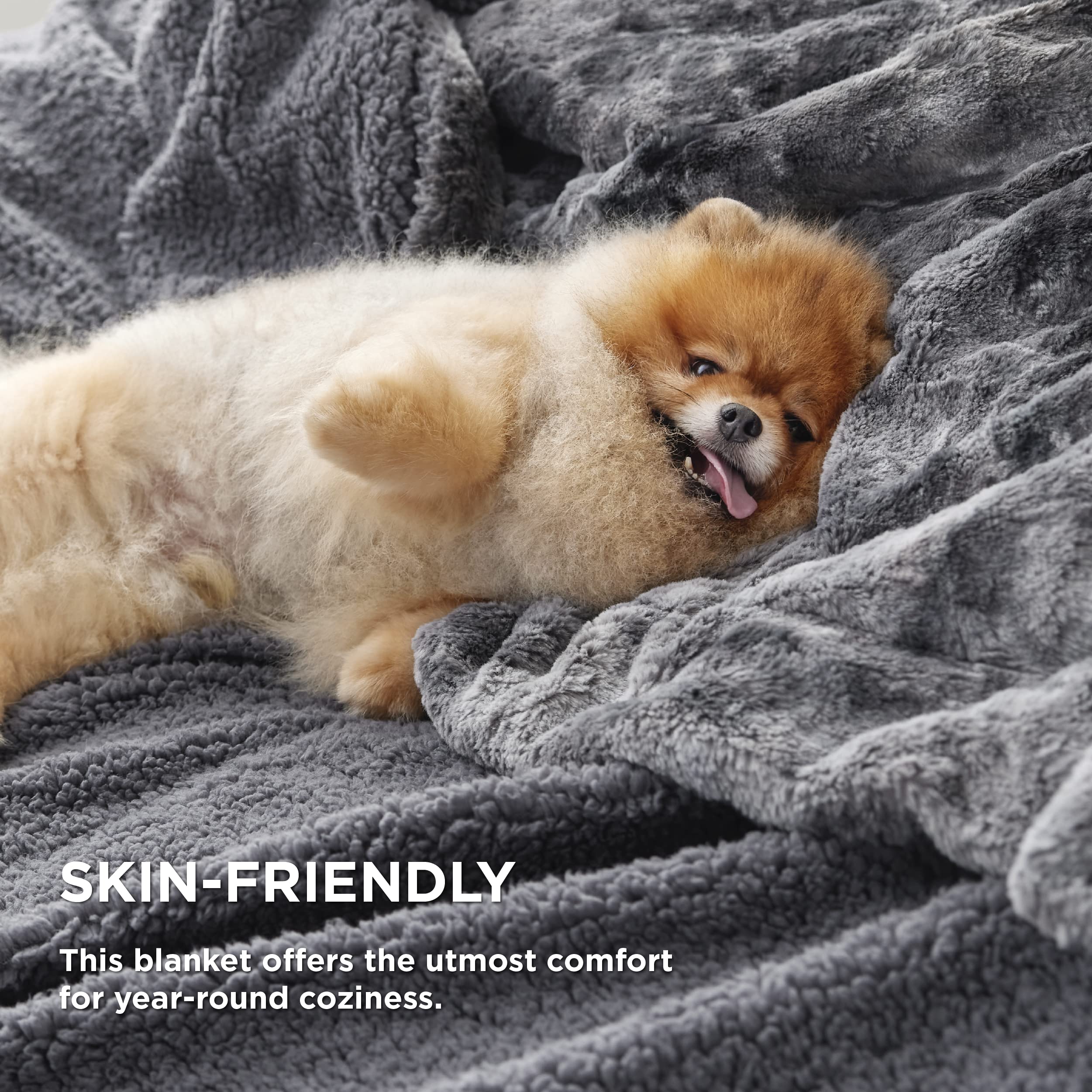 Foto 4 | Manta De Piel Sintética Sherpa De Blanket Bedsure, Cálida Y Acogedora, 130 X 150 Cm - Venta Internacional.