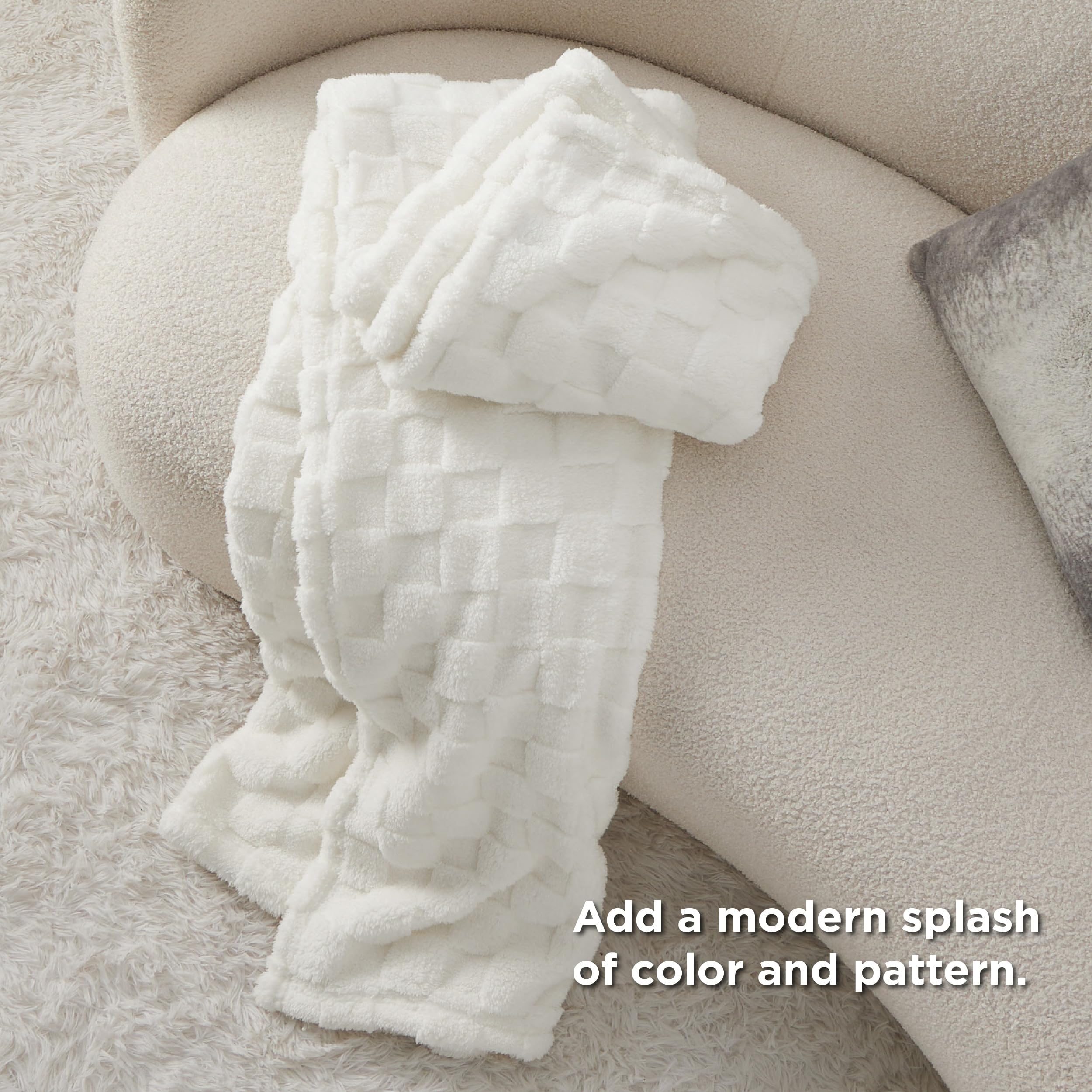 Foto 6 pulgar | Manta Para Cama, Forro Polar De Franela Blanca, 130 X 150 Cm - Venta Internacional.