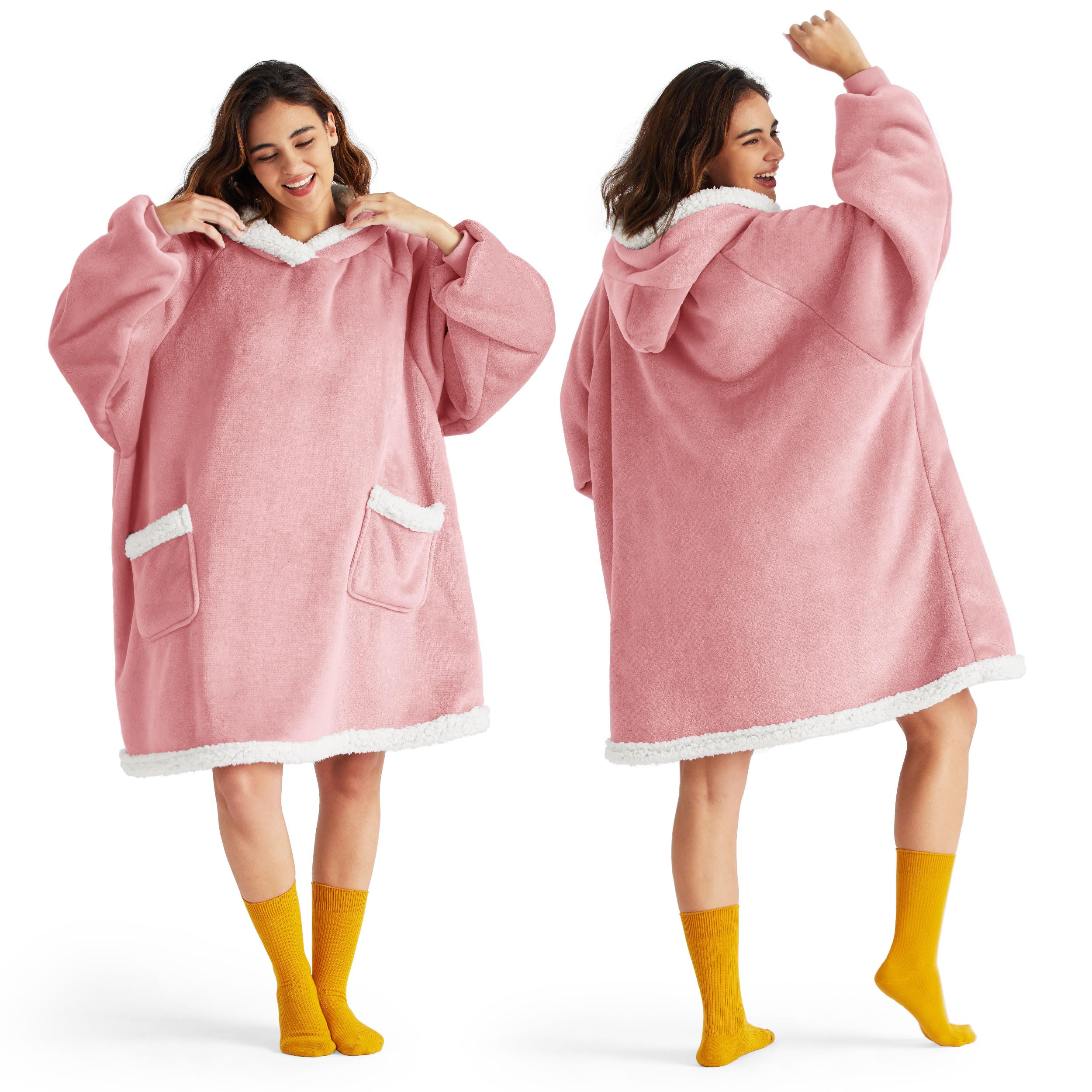 Foto 2 pulgar | Sudadera Con Capucha Bedsure Mellow Rose Para Adultos Y Niños - S - Venta Internacional.