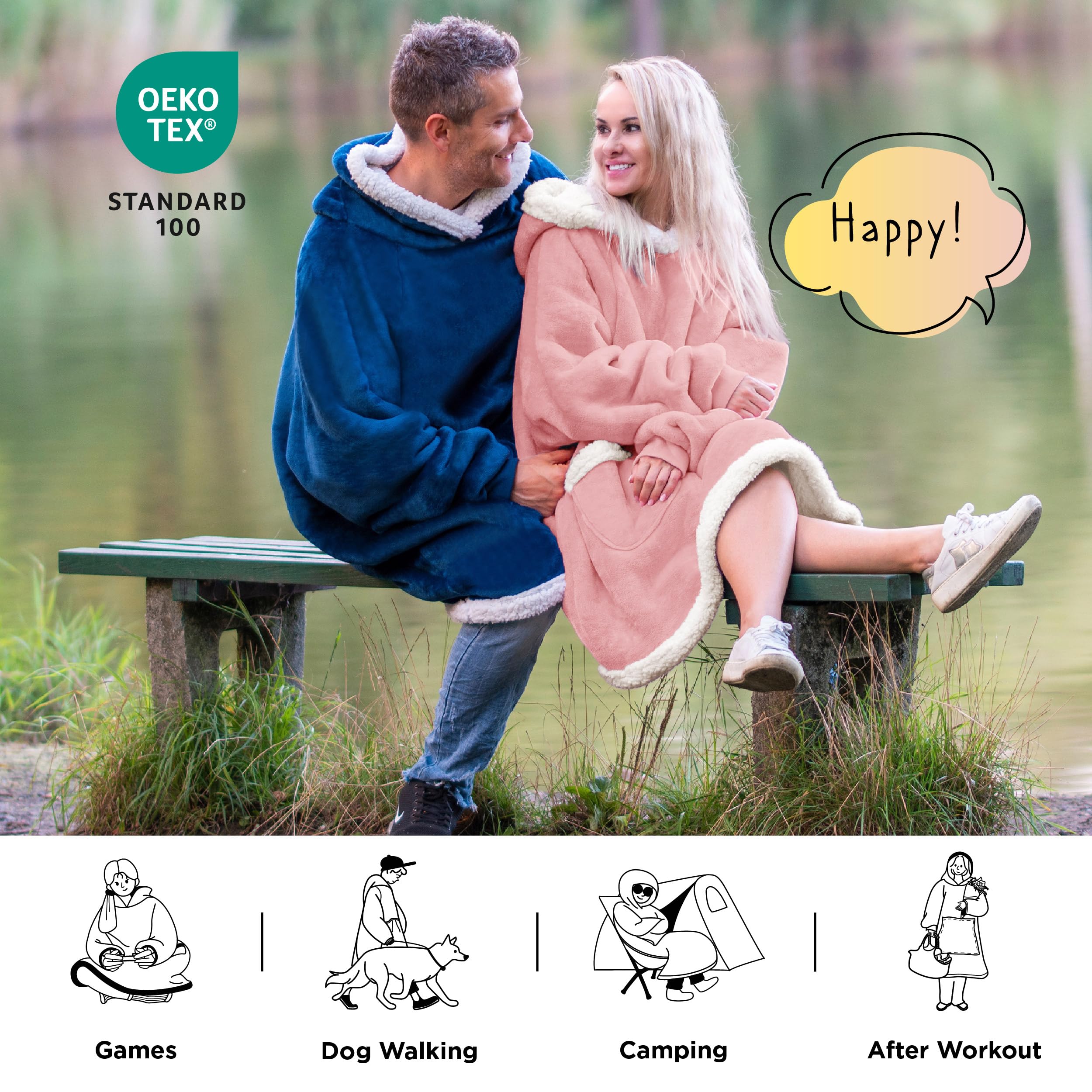 Foto 6 pulgar | Sudadera Con Capucha Bedsure Mellow Rose Para Adultos Y Niños - S - Venta Internacional.