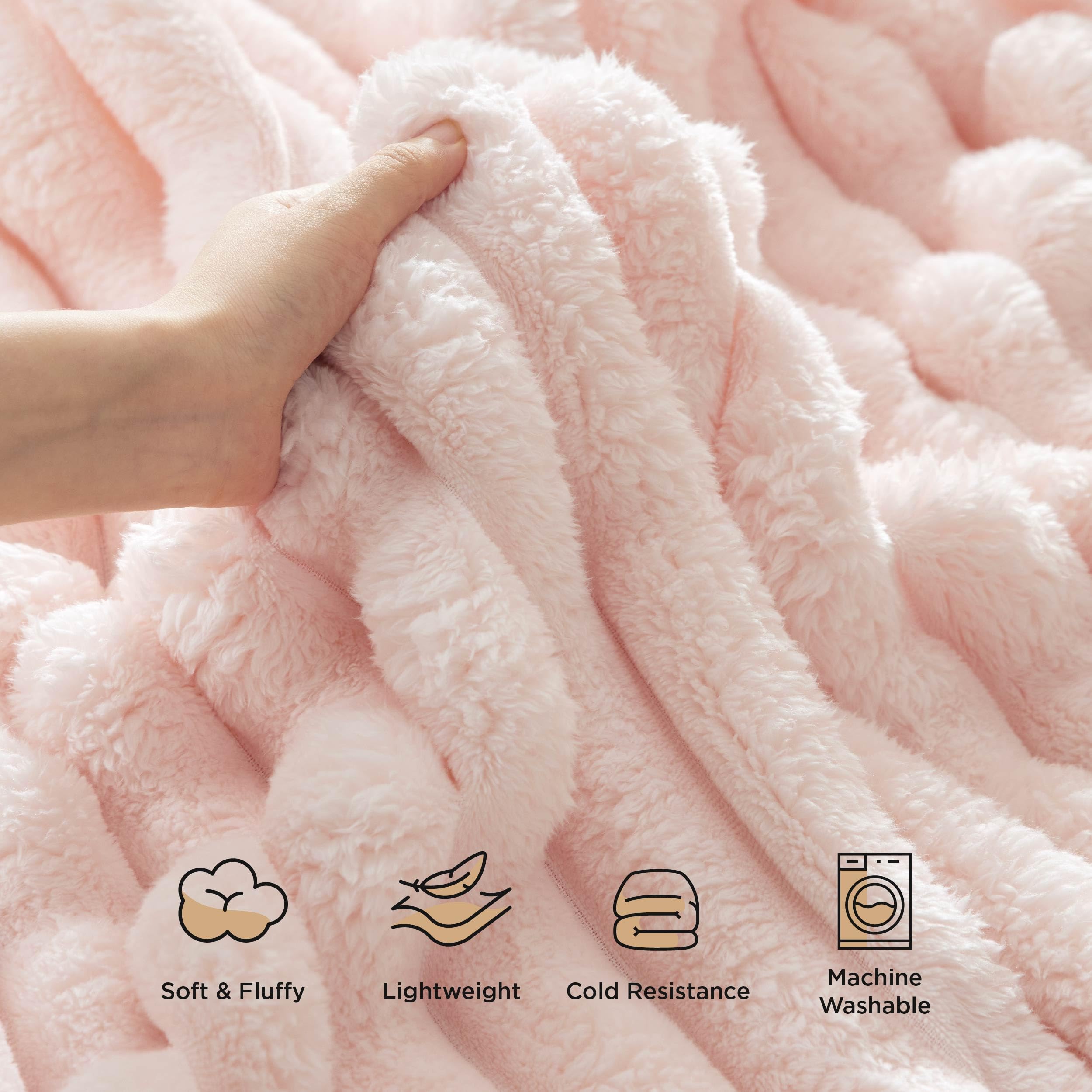 Foto 4 pulgar | Manta Bedsure, Forro Polar De Franela Rosa, 130 X 150 Cm - Venta Internacional.