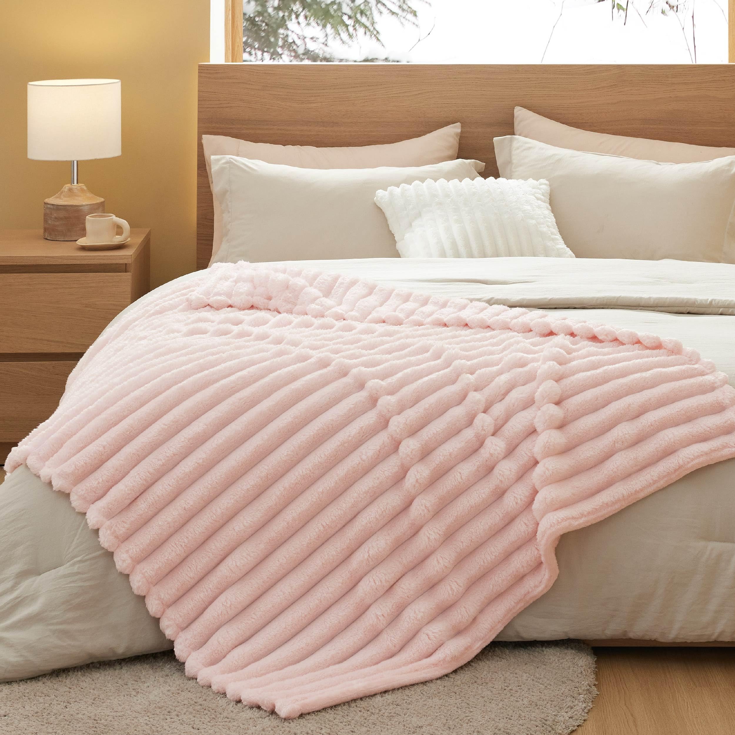 Foto 6 pulgar | Manta Bedsure, Forro Polar De Franela Rosa, 130 X 150 Cm - Venta Internacional.
