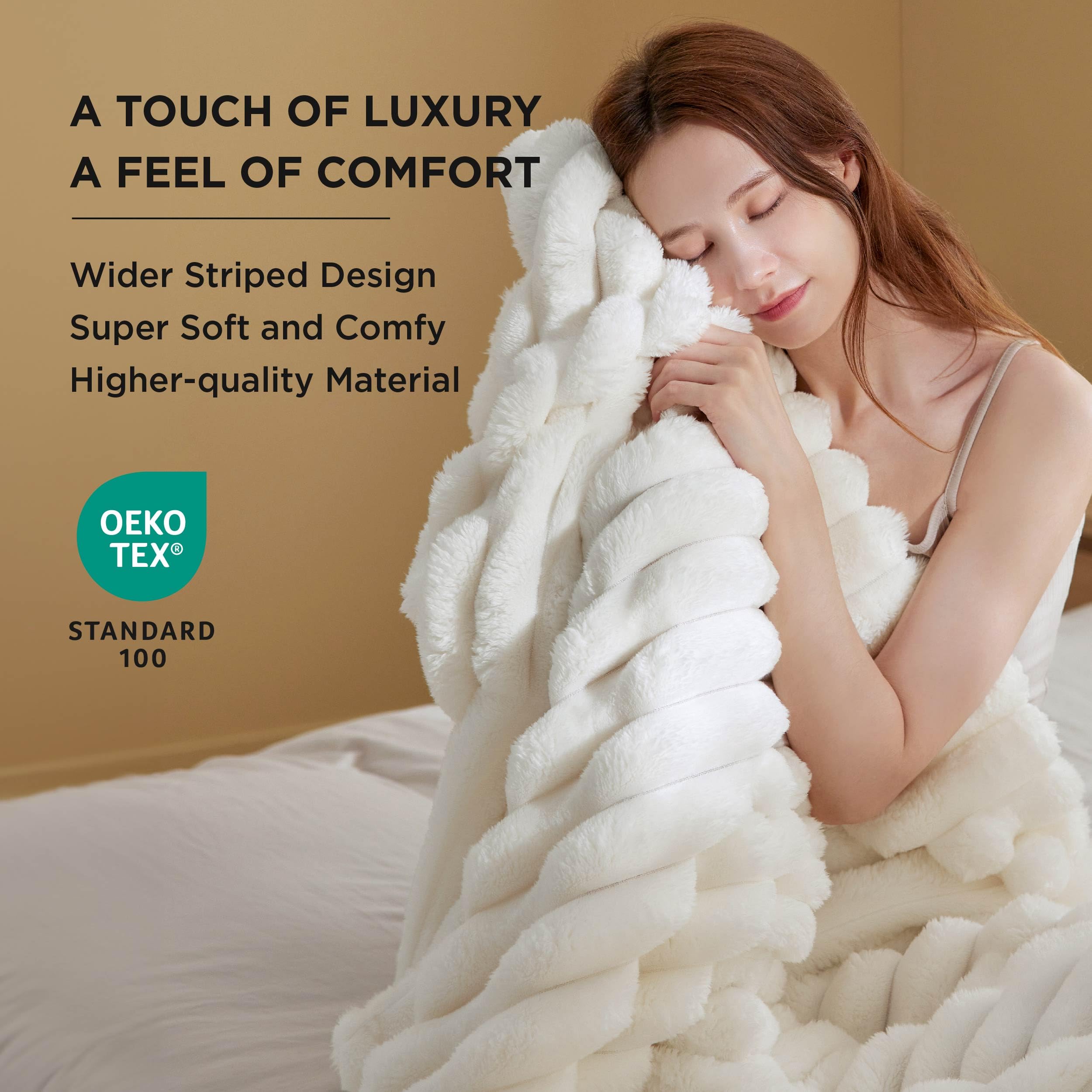Foto 3 pulgar | Blanket Bedsure Twin, Forro Polar De Franela, Supersuave Y Acogedor, Color Blanco - Venta Internacional.