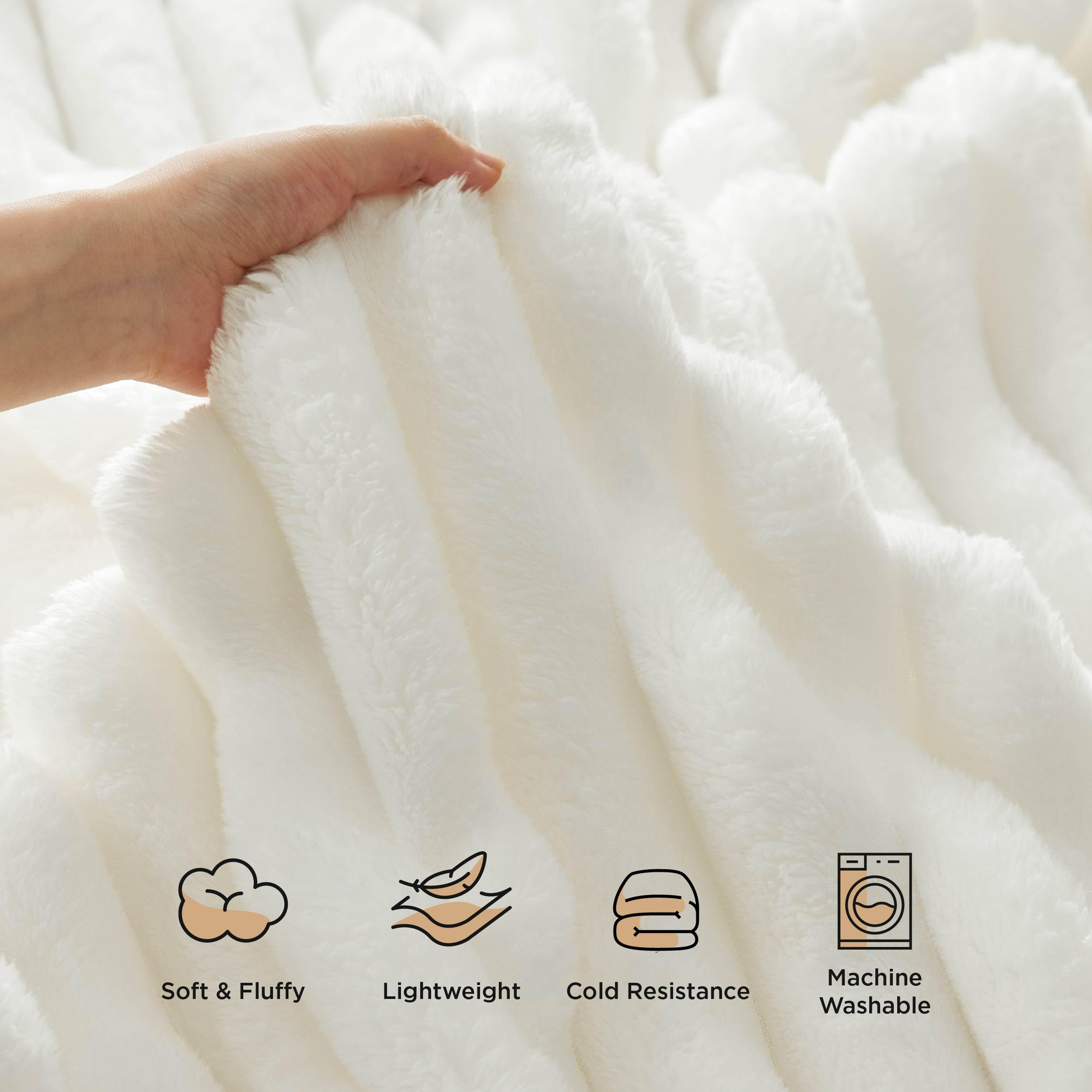 Foto 4 pulgar | Blanket Bedsure Twin, Forro Polar De Franela, Supersuave Y Acogedor, Color Blanco - Venta Internacional.