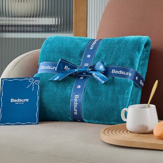 Foto 6 | Manta Polar Para Cama, Tamaño Doble, Color Verde Azulado, 300 G/m², Ligera - Venta Internacional.